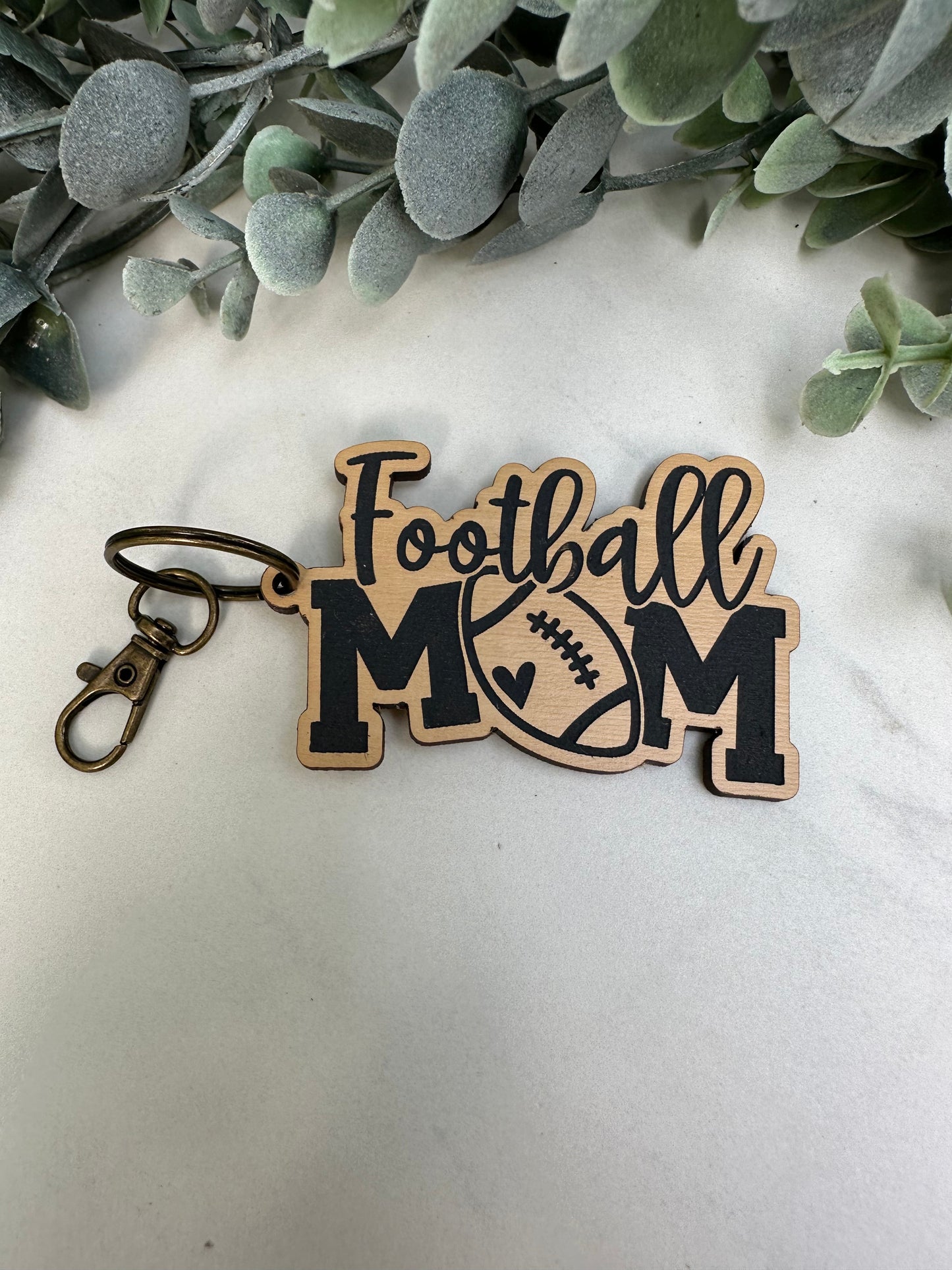 Football Mom Keychain