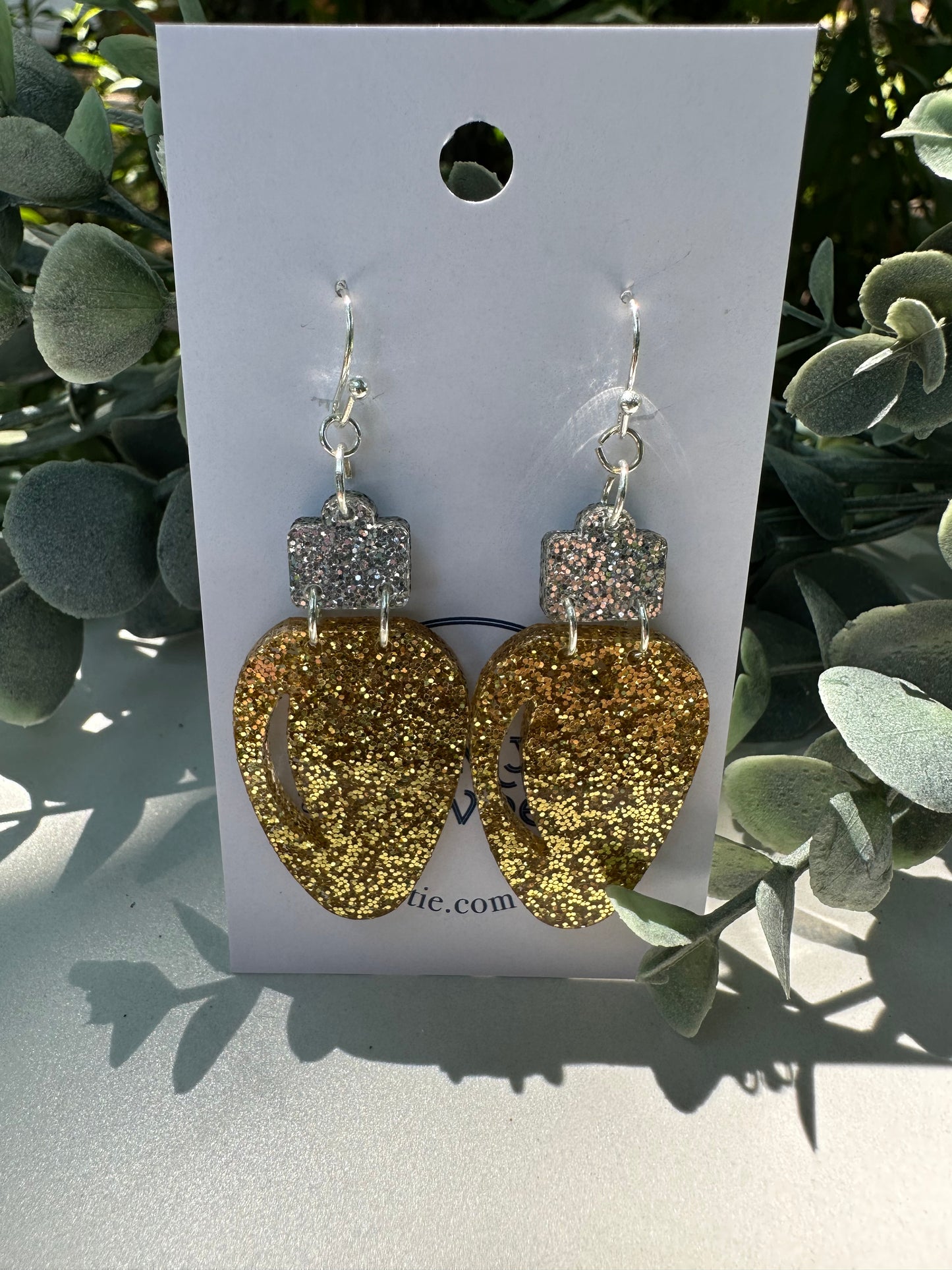 Holiday Glitter Bulb Earrings
