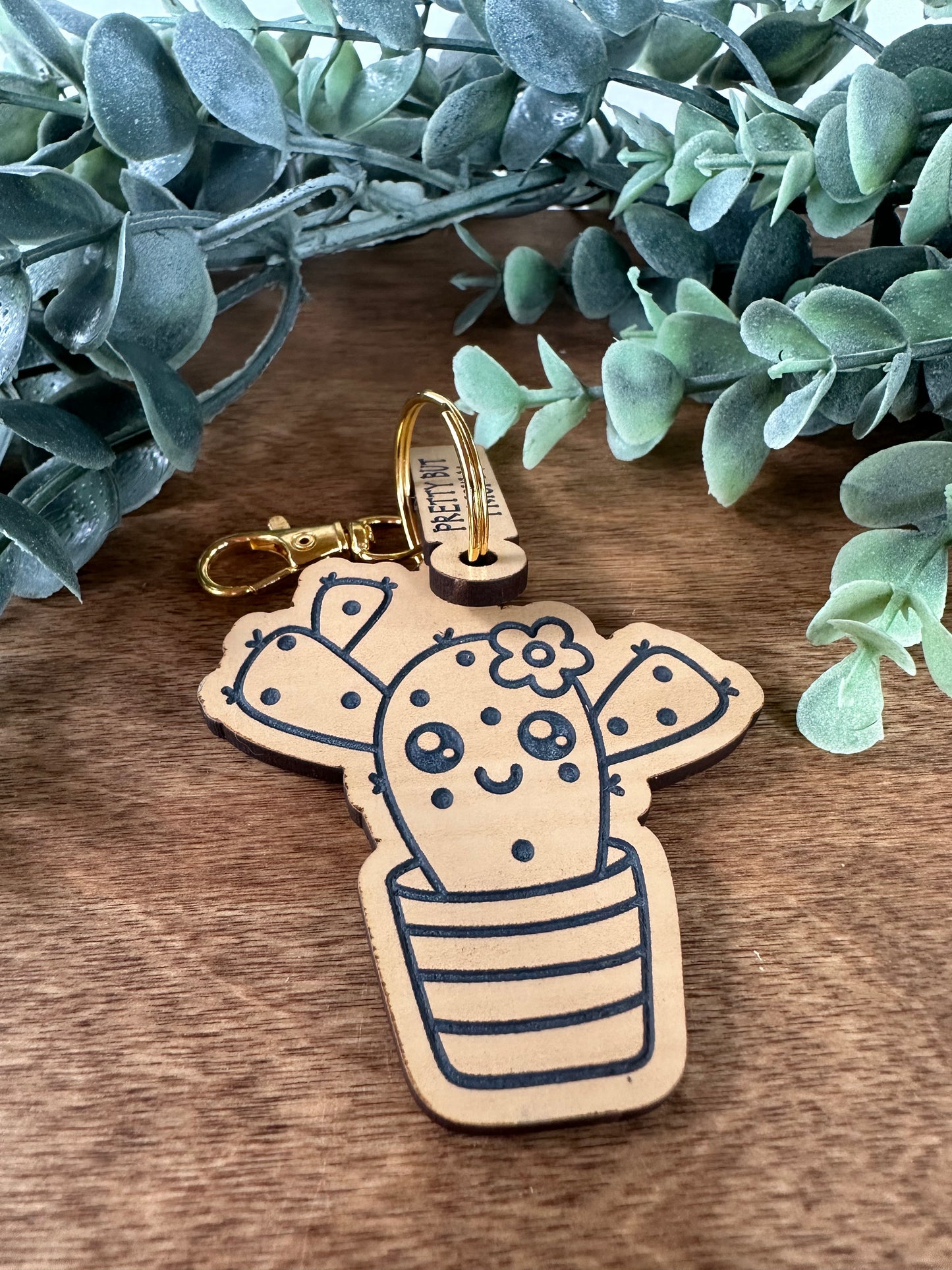 "Pretty But Prickly" Keychain