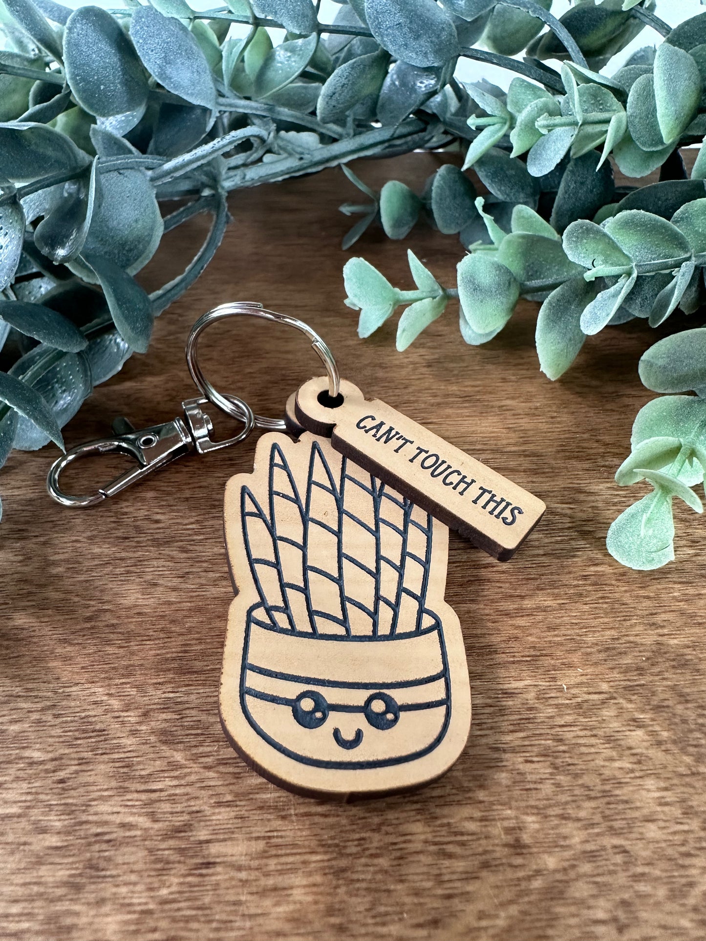 "Can't Touch This" keychain