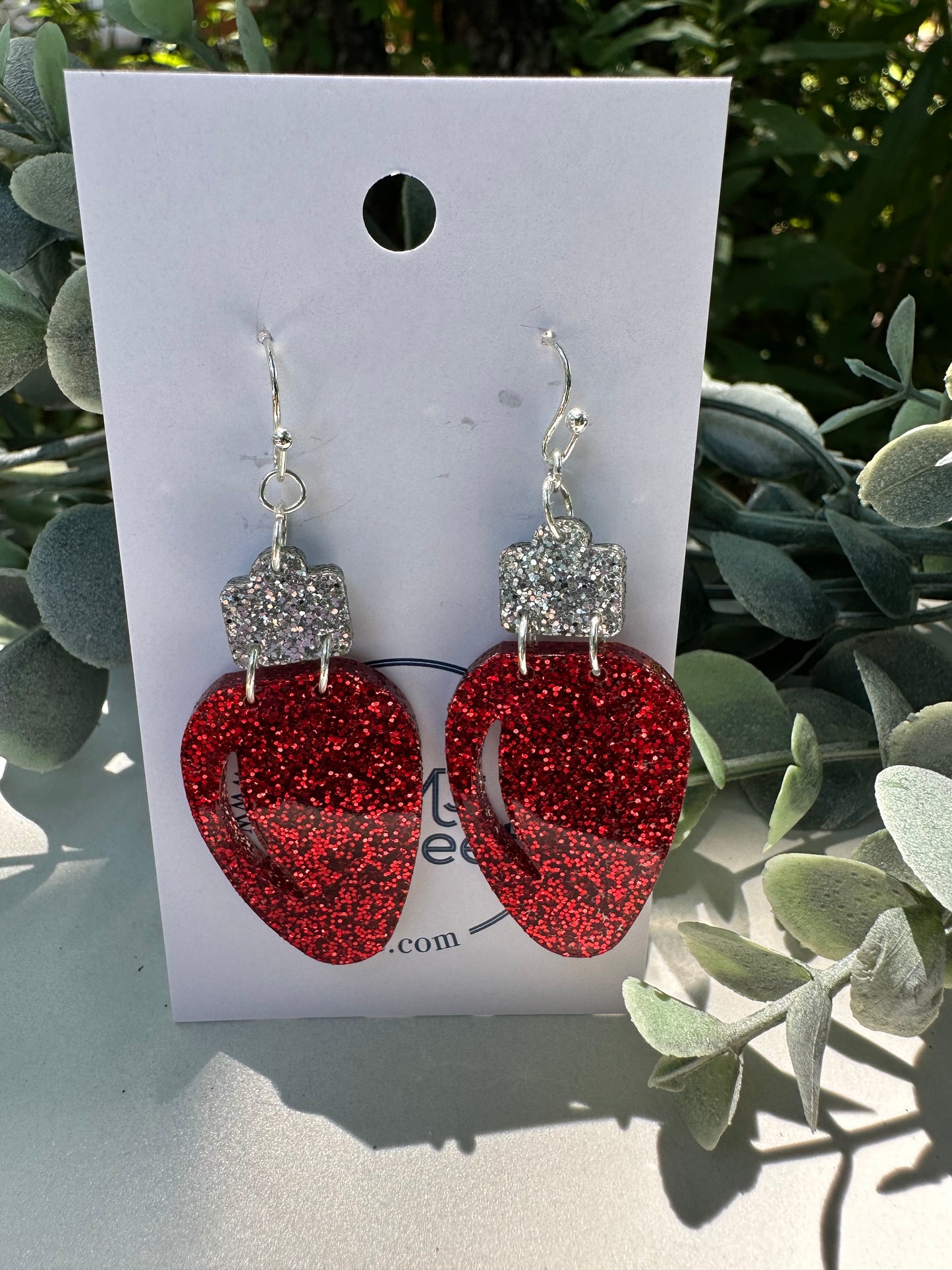Holiday Glitter Bulb Earrings