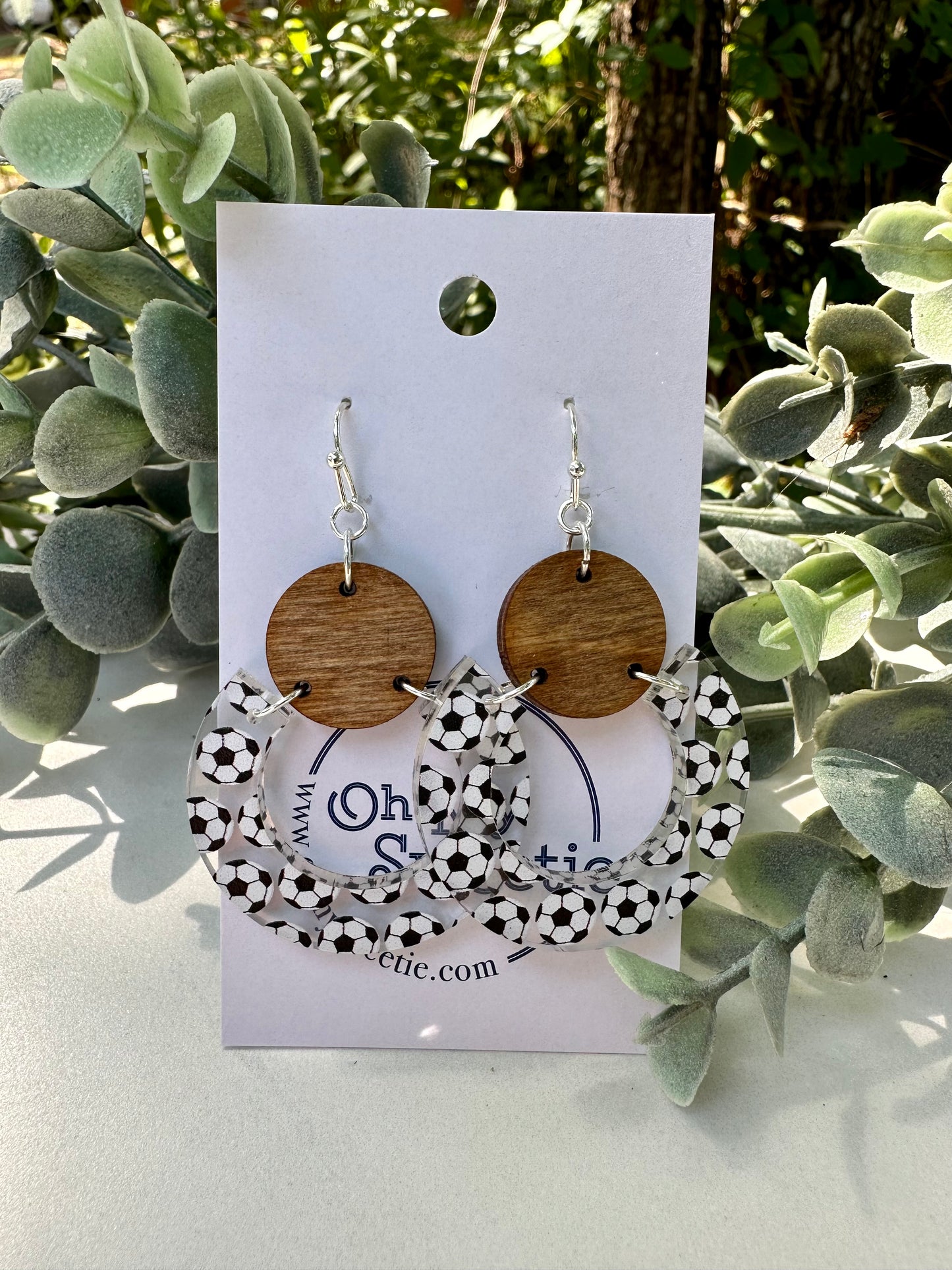 Soccer Circle Earrings