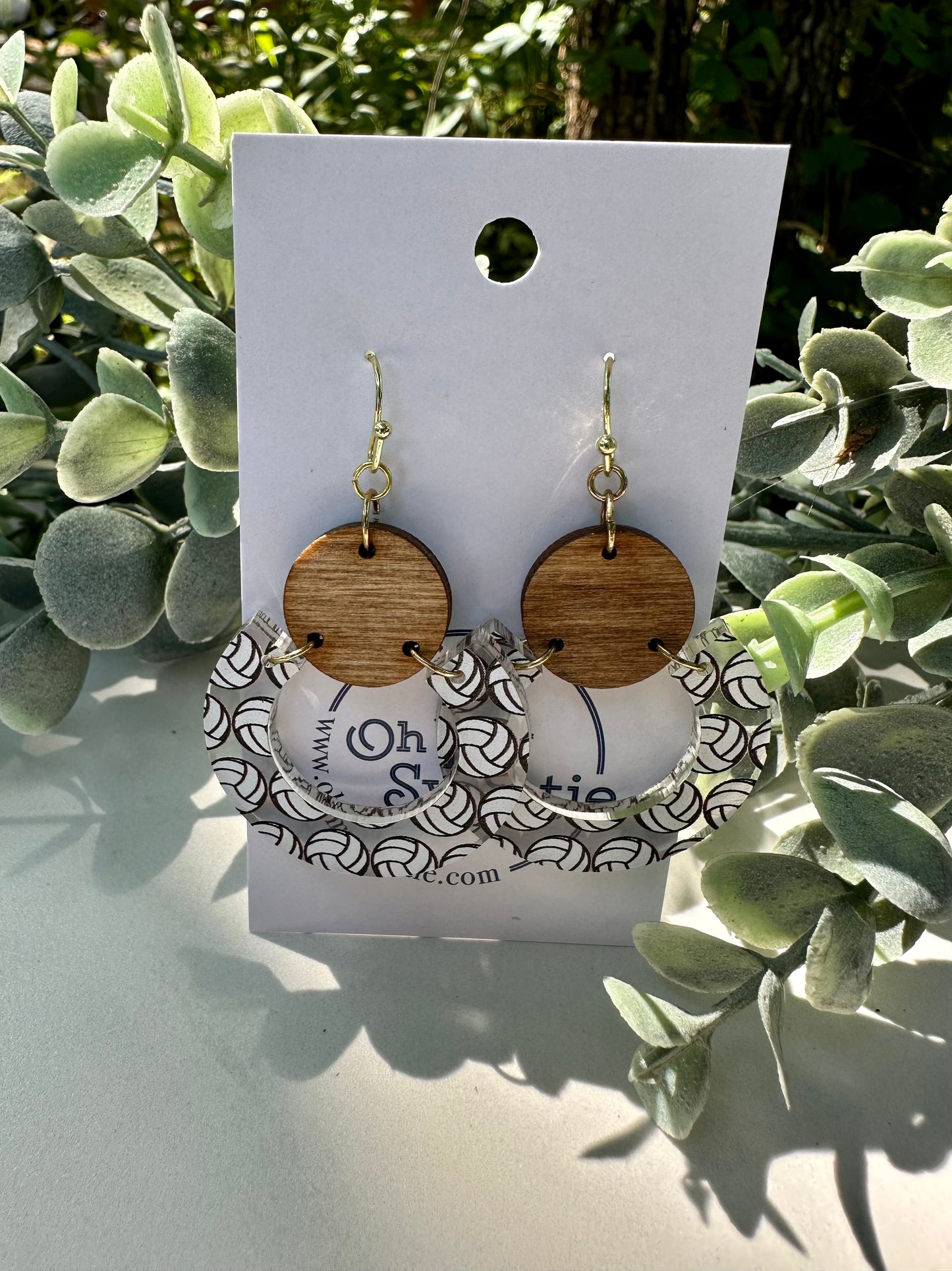 Volleyball Circle Earrings