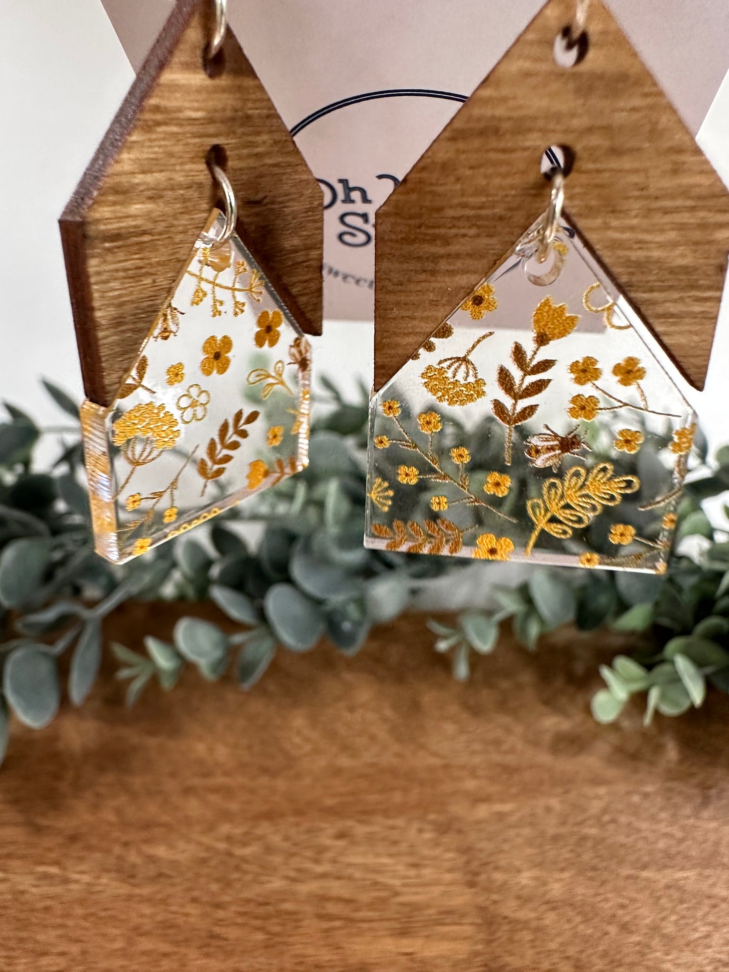Harvest Bee Arrow Earrings