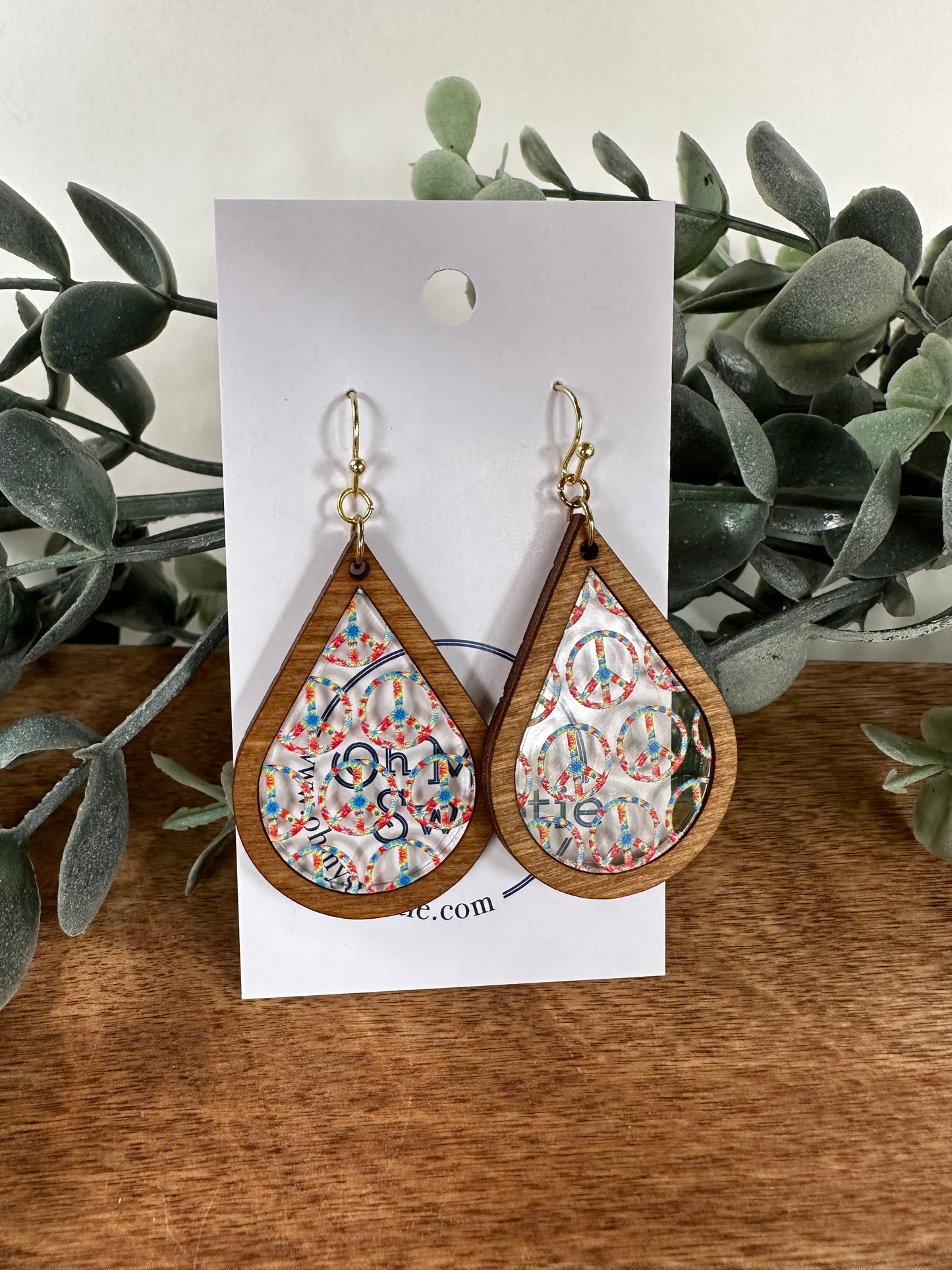 Peace Teardrop Earrings