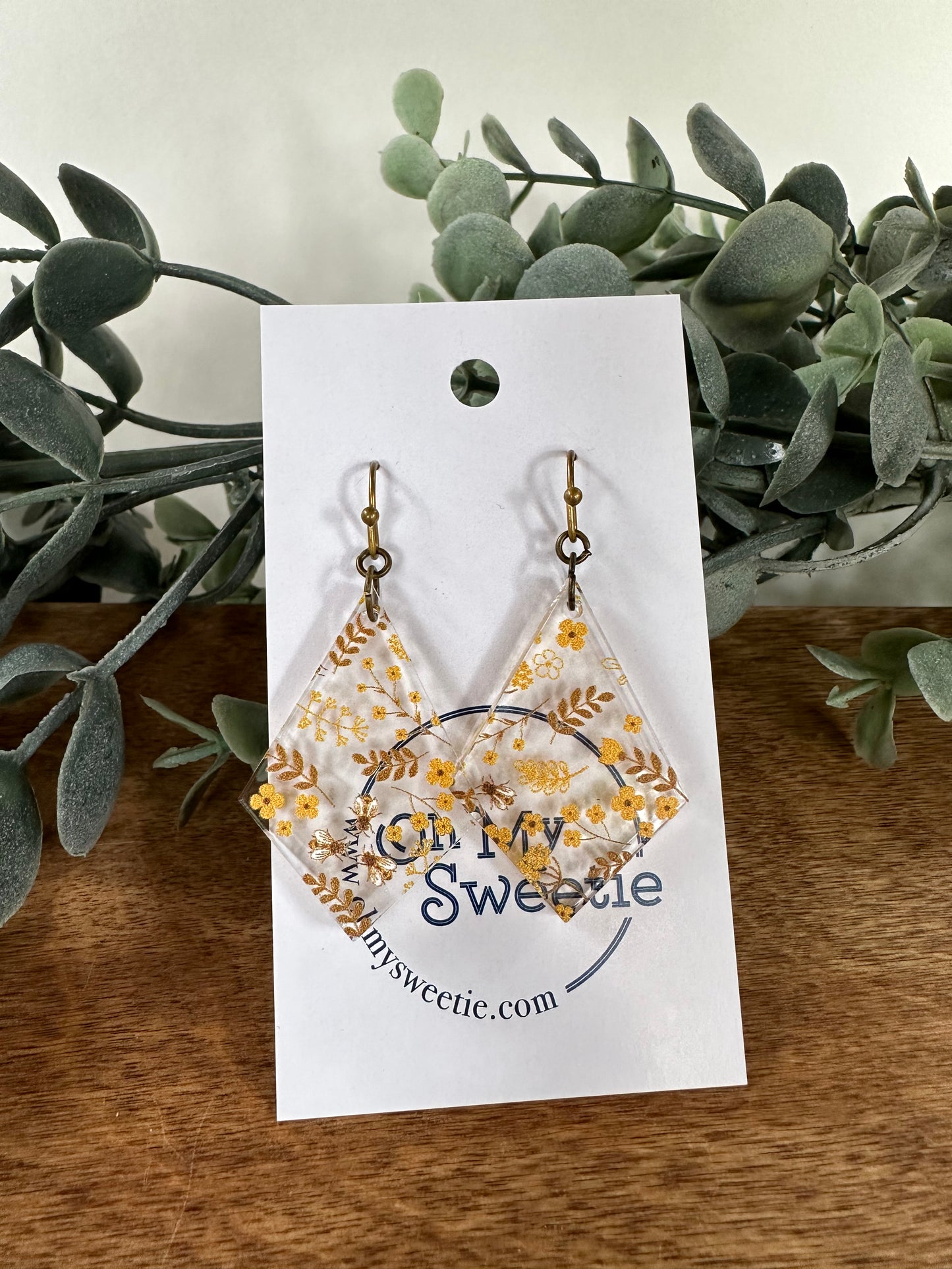 Harvest Bee Diamond Earrings