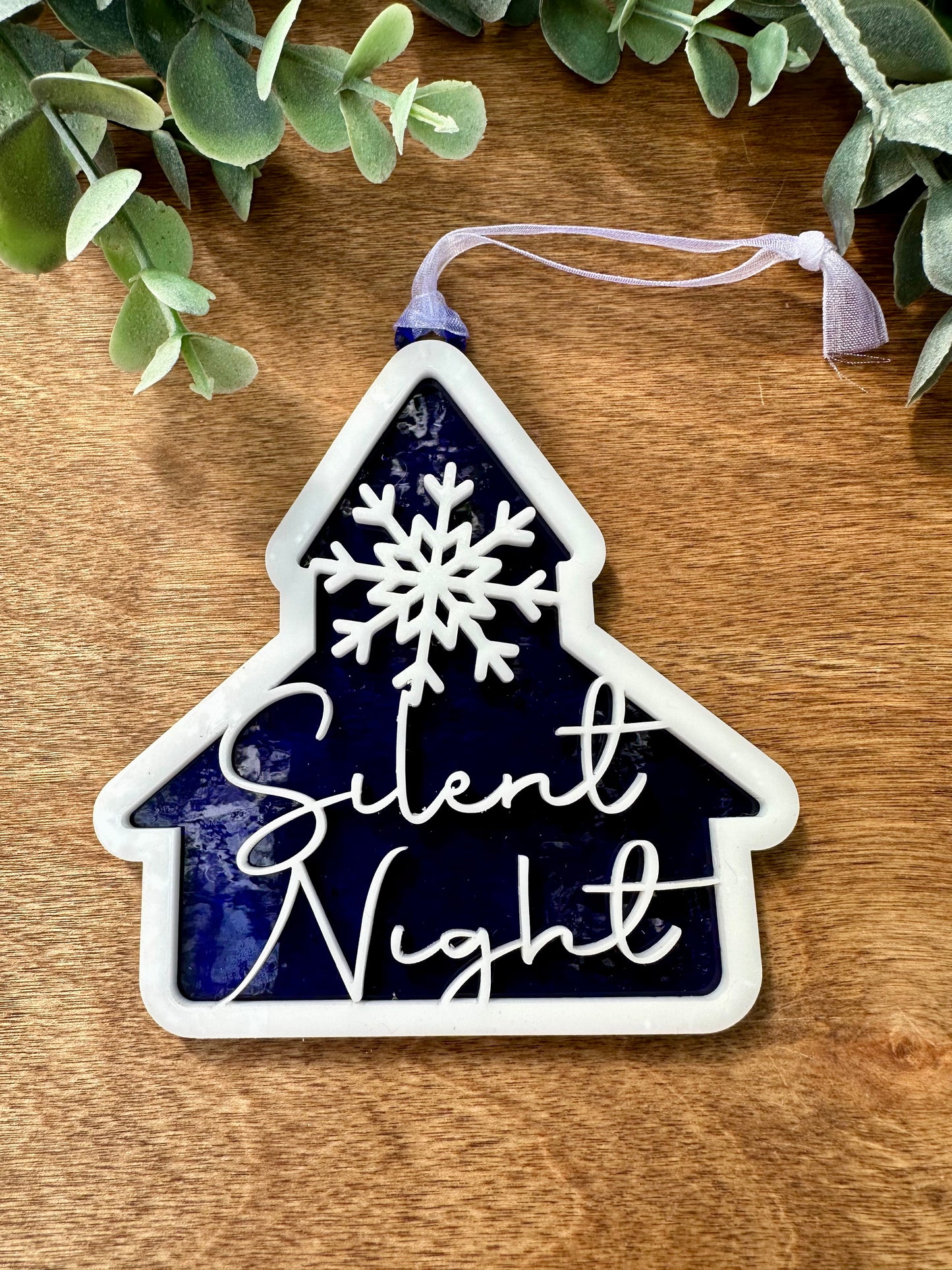 "Silent Night" Barn Ornament