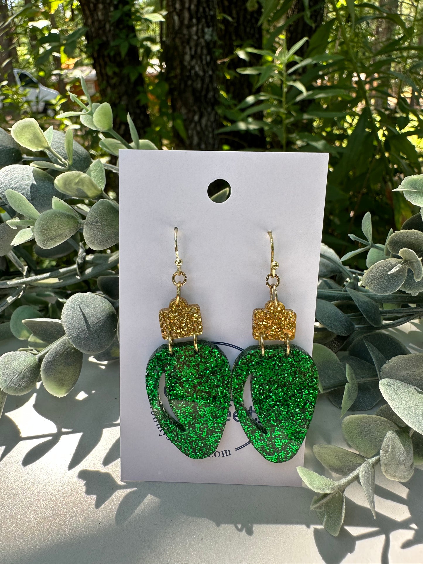 Holiday Glitter Bulb Earrings