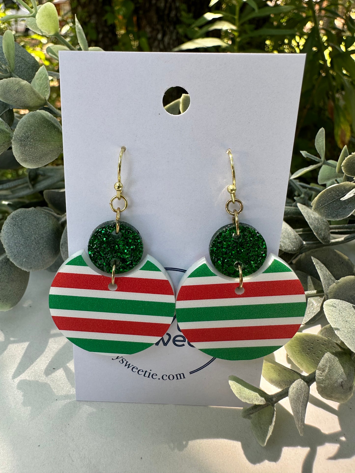 Holiday Stripes Round Drop
