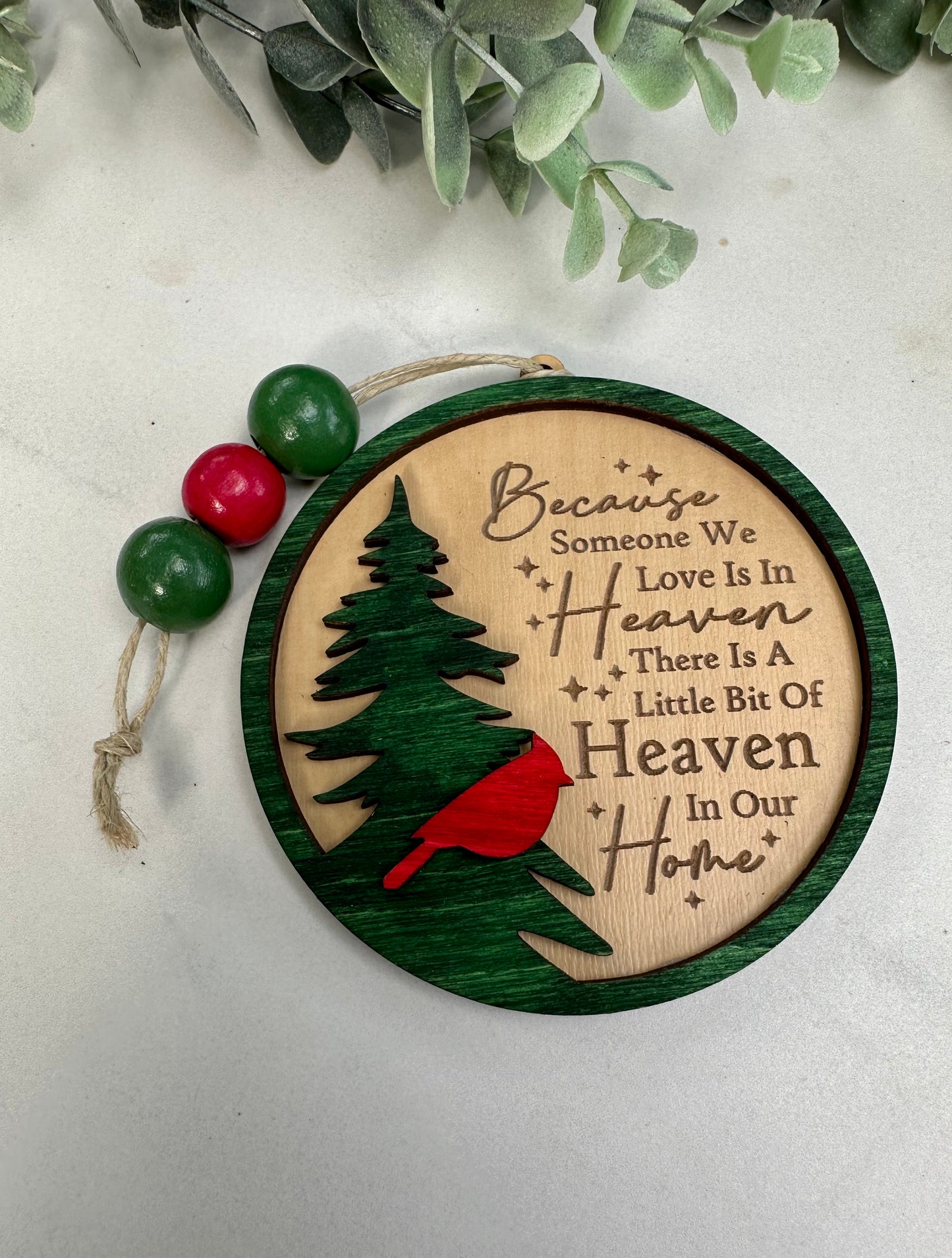 Cardinal Tree Memorial Personalized Ornament