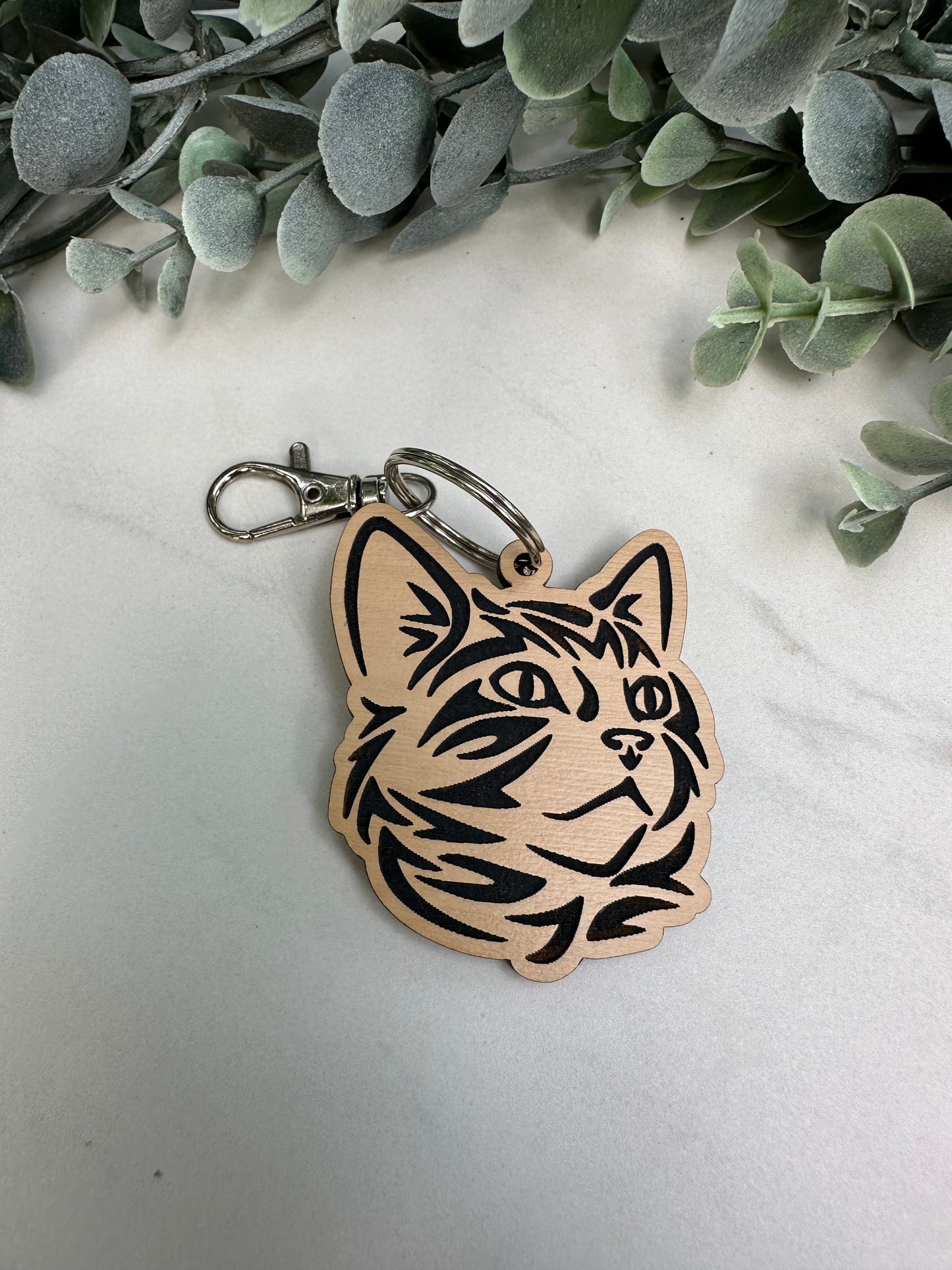 Cat Face Keychain
