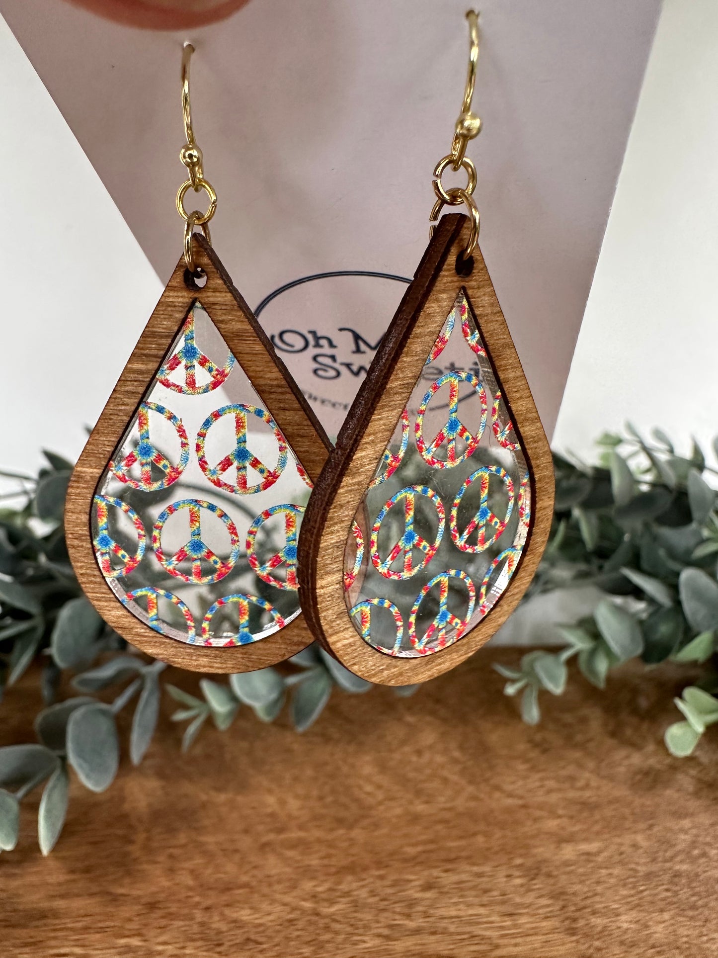 Peace Teardrop Earrings
