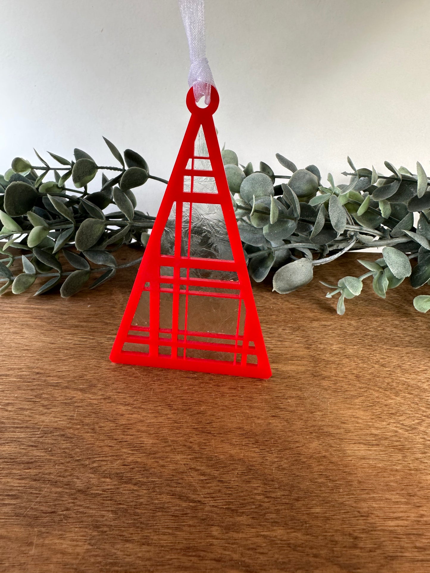 Red Plaid Tree Ornament