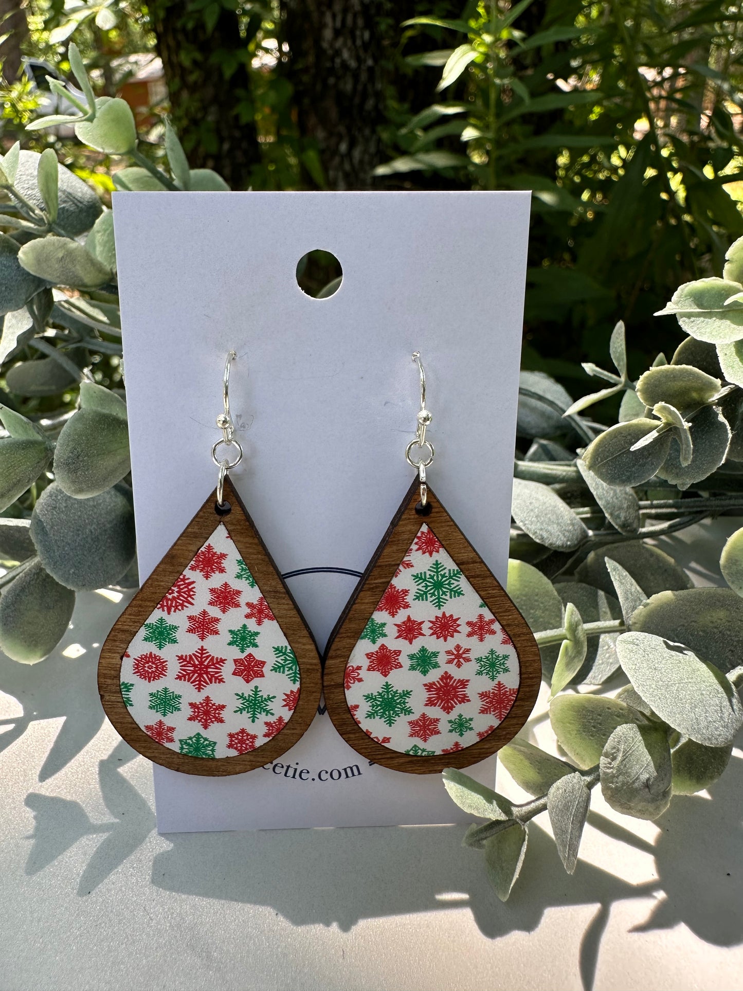 Snowflake Teardrop Earrings