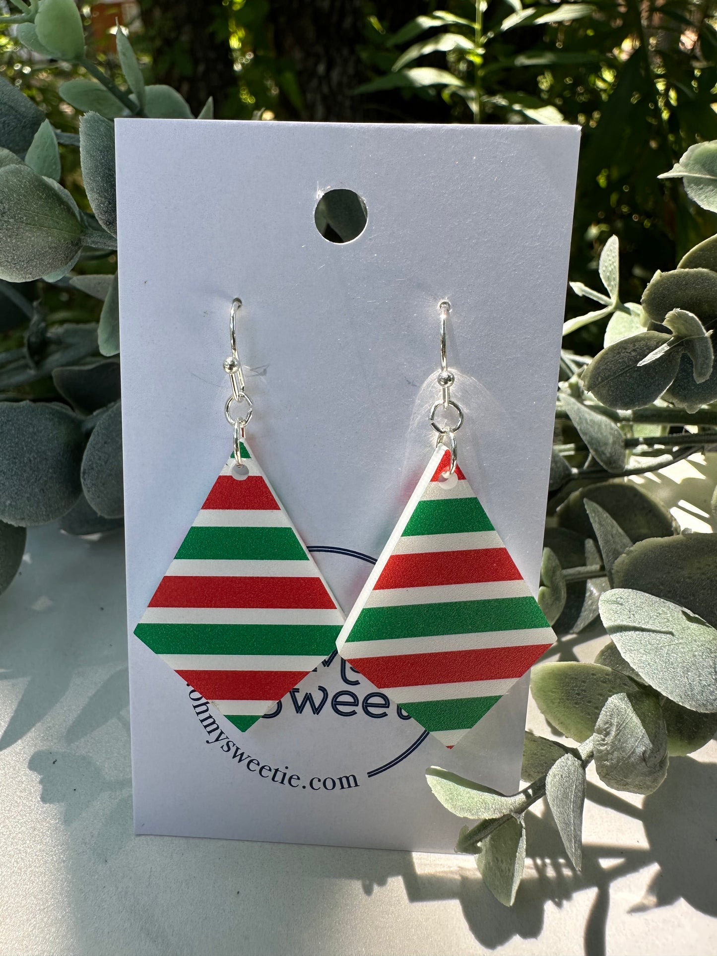 Holiday Stripes Diamond Earrings