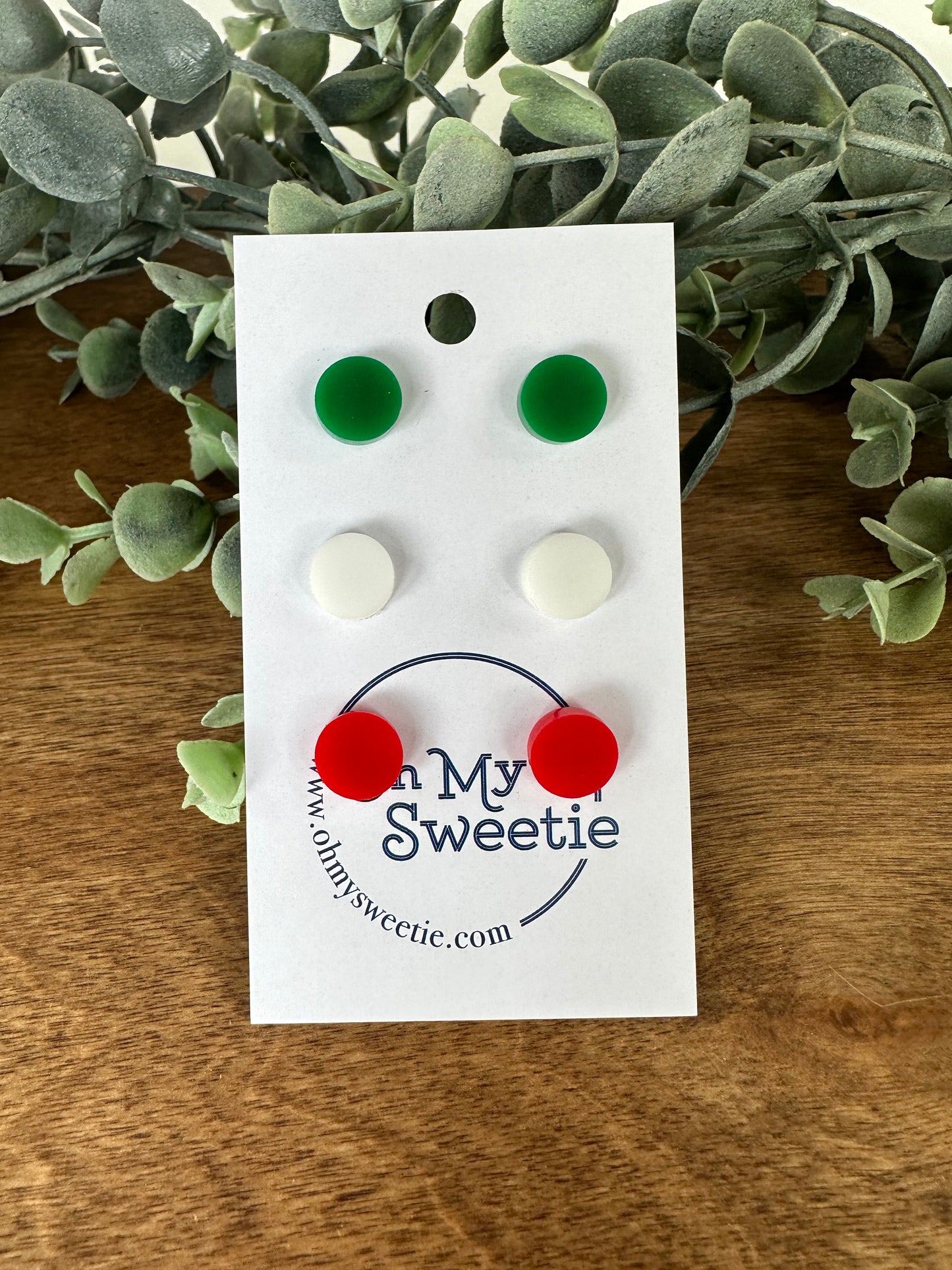 Christmas 10mm 3pk Studs