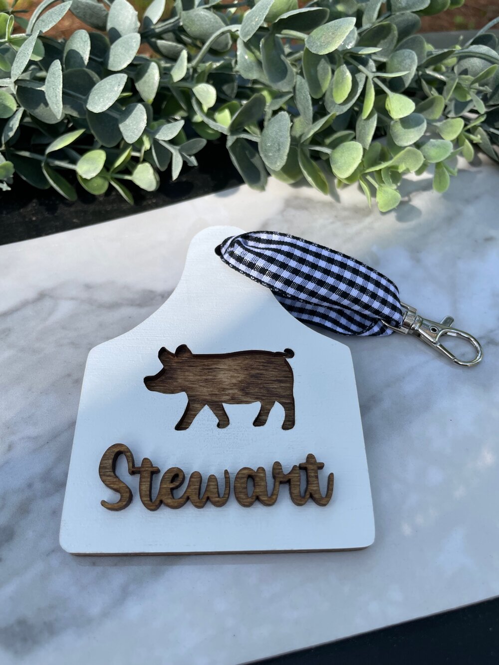 Cattle Tag Bag Tag