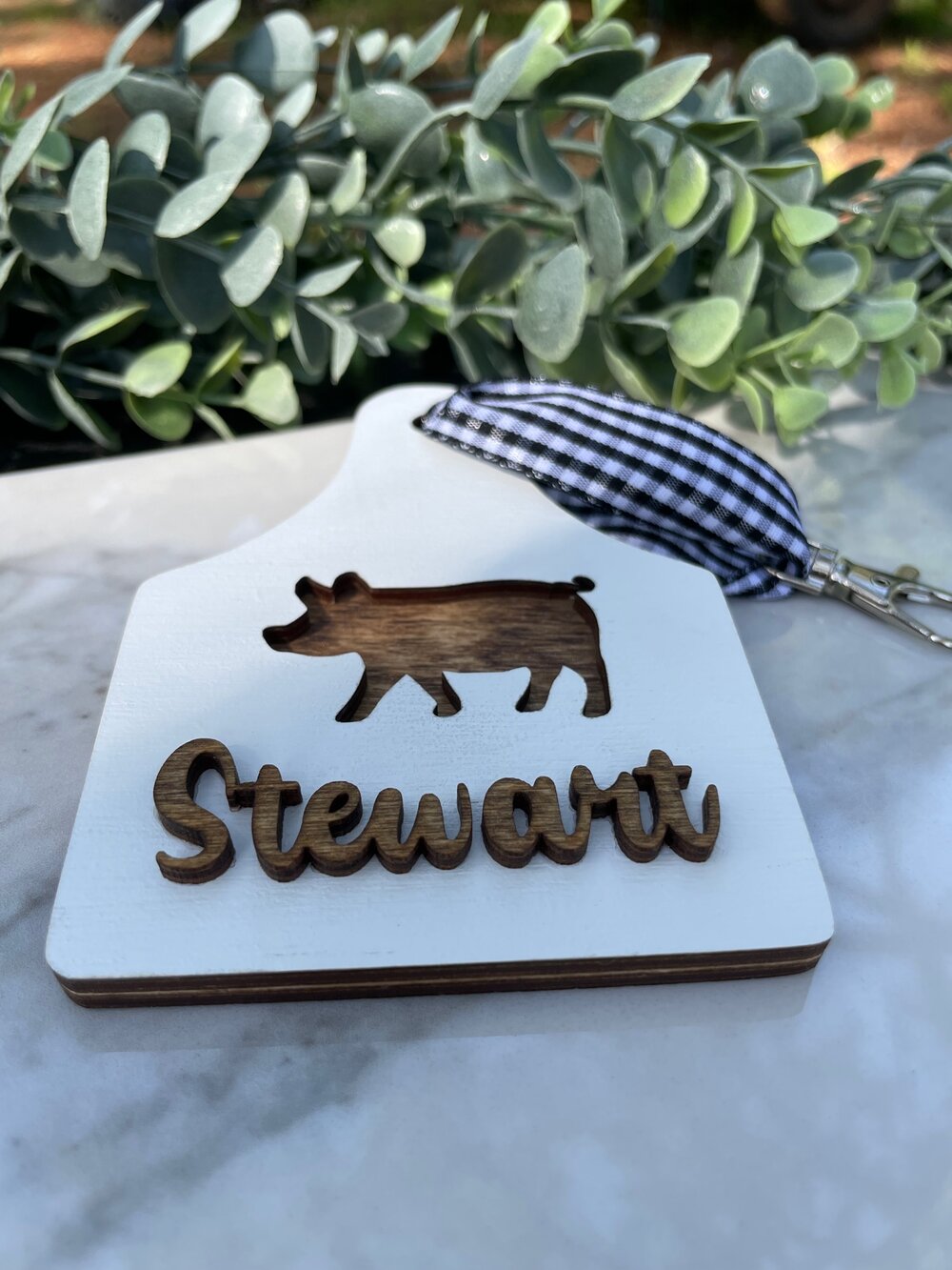 Cattle Tag Bag Tag