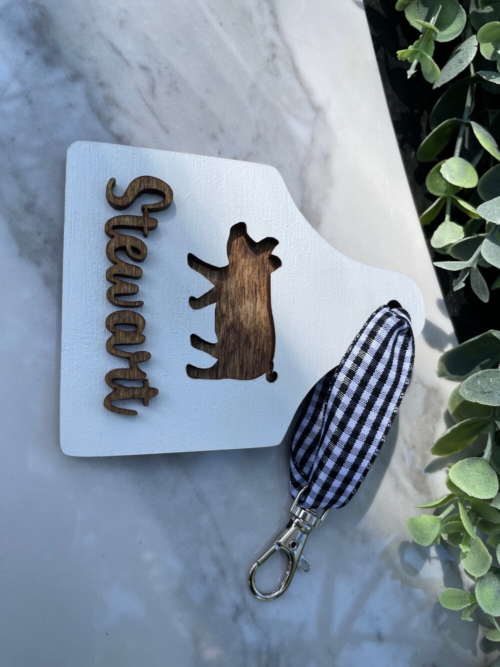 Cattle Tag Bag Tag