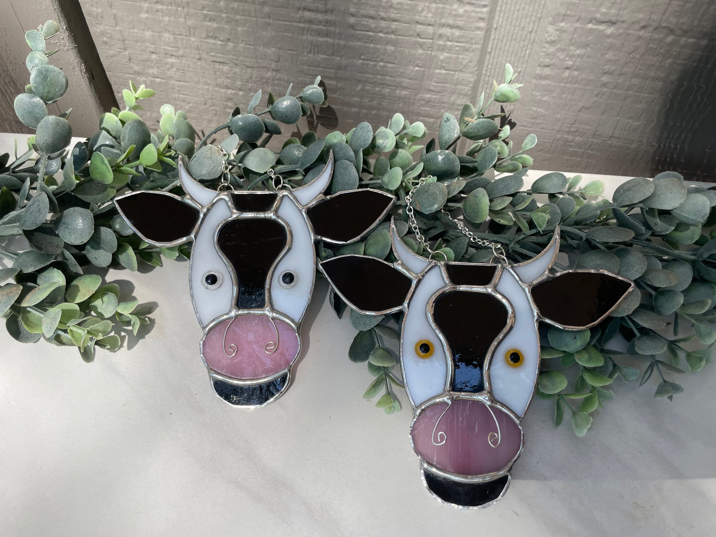 Cow Head Stained Glass
