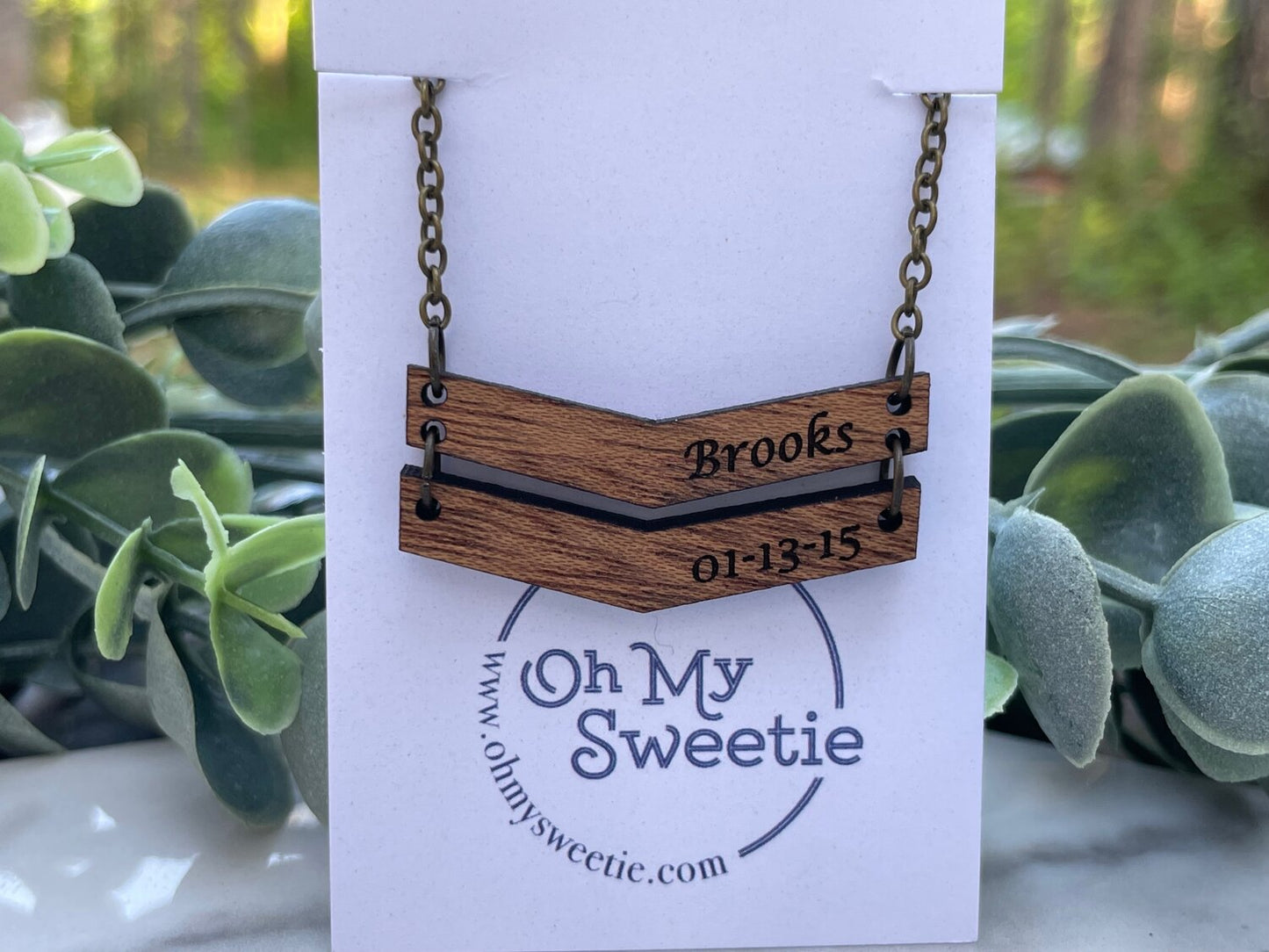 Personalized Chevron Necklace