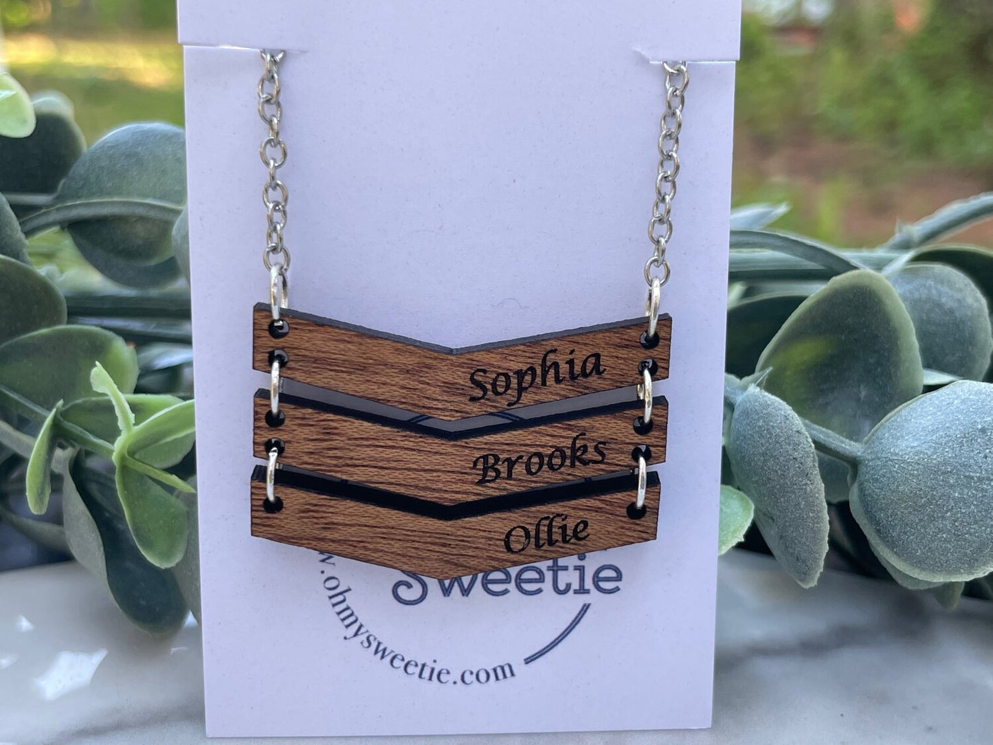Personalized Chevron Necklace