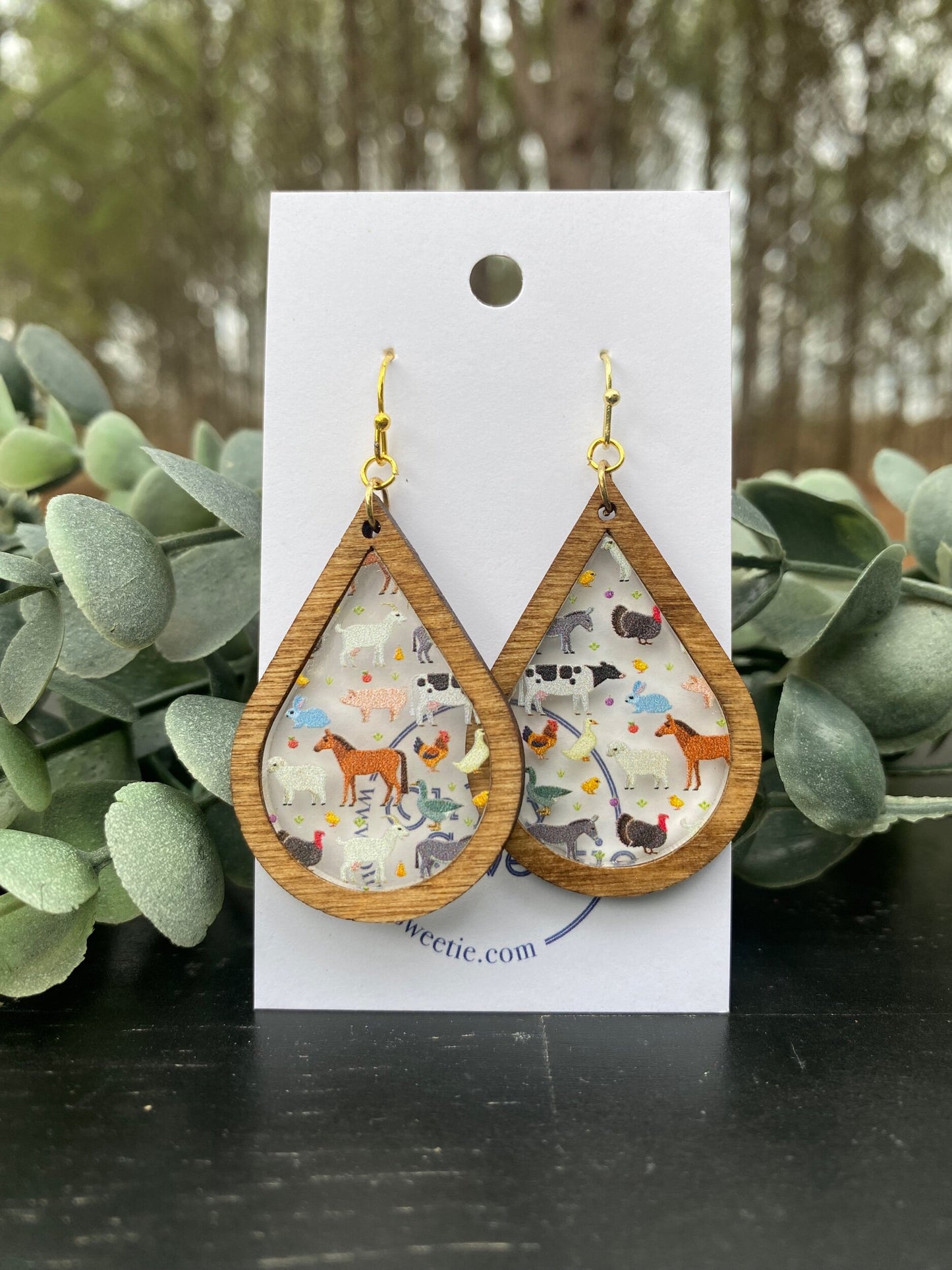 Farmyard Teardrop Earrings