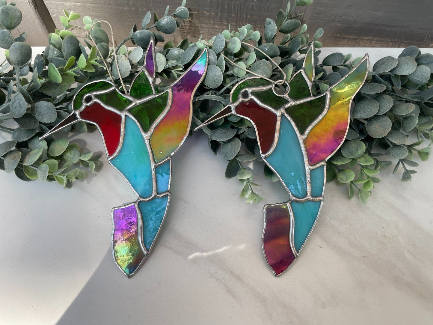 HUMMINGBIRD Stained Glass