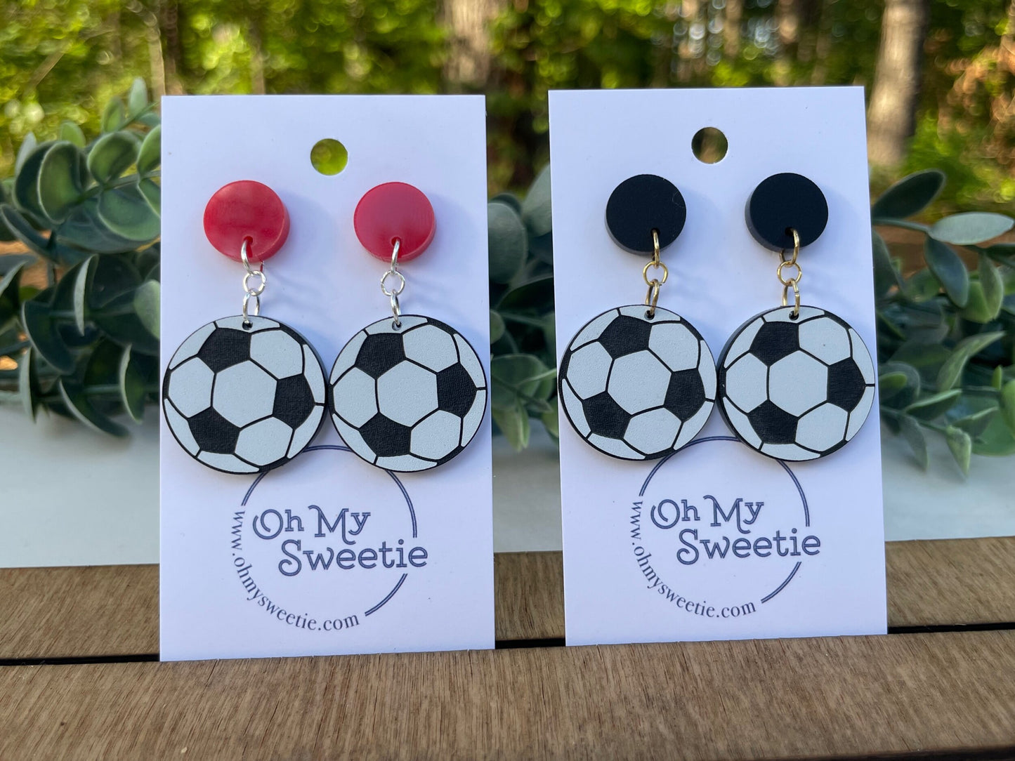 Soccer Dangle Earrings