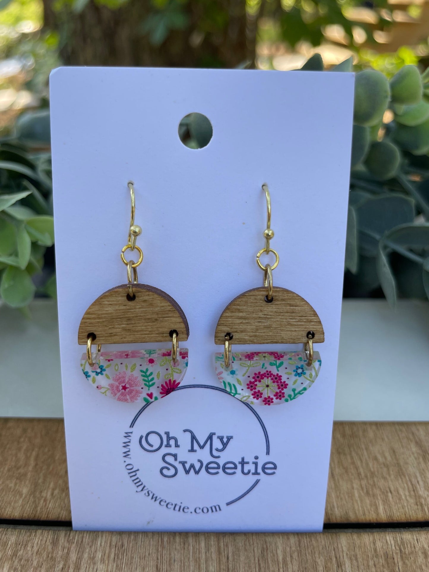 Spring Flower Small Round Earrings