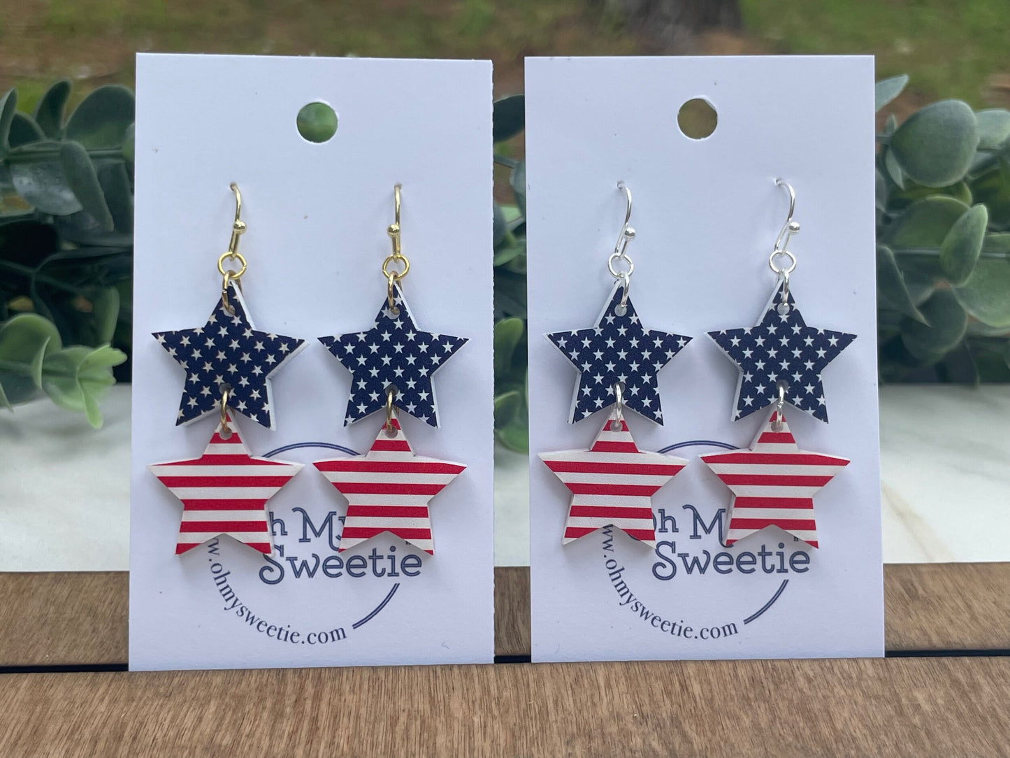 Stars And Stripes Star Dangles