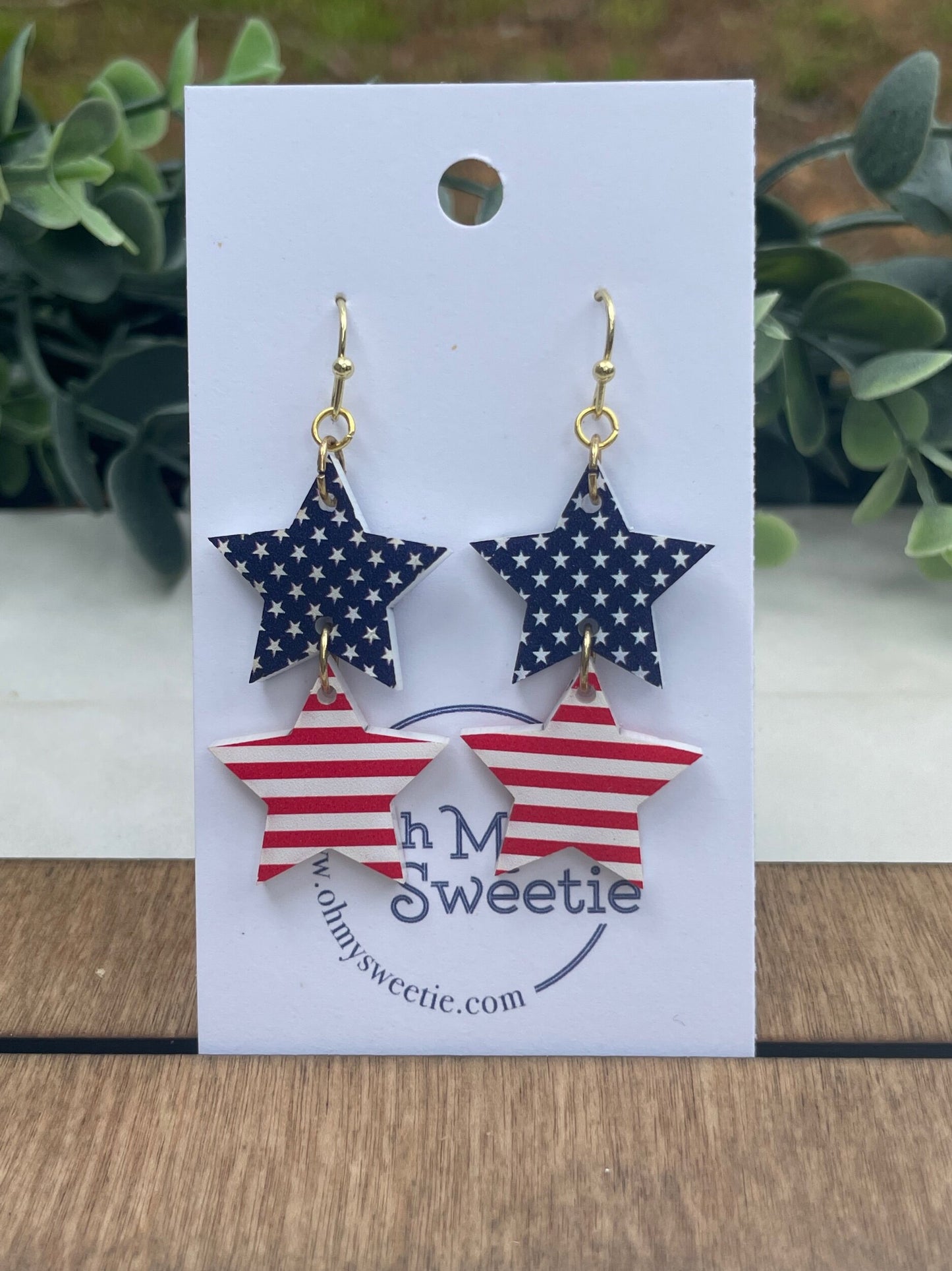 Stars And Stripes Star Dangles