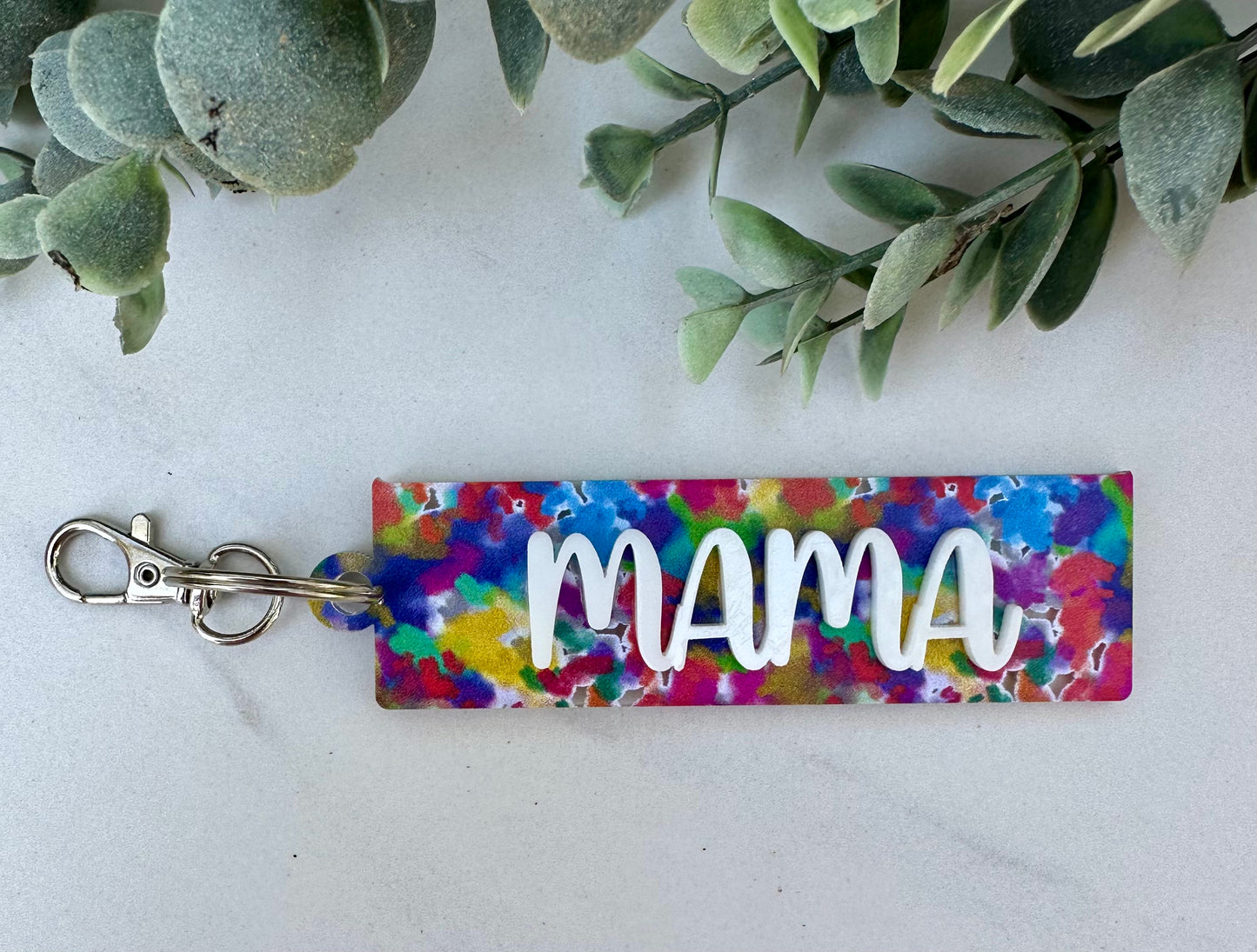 Watercolor Acrylic Keychain