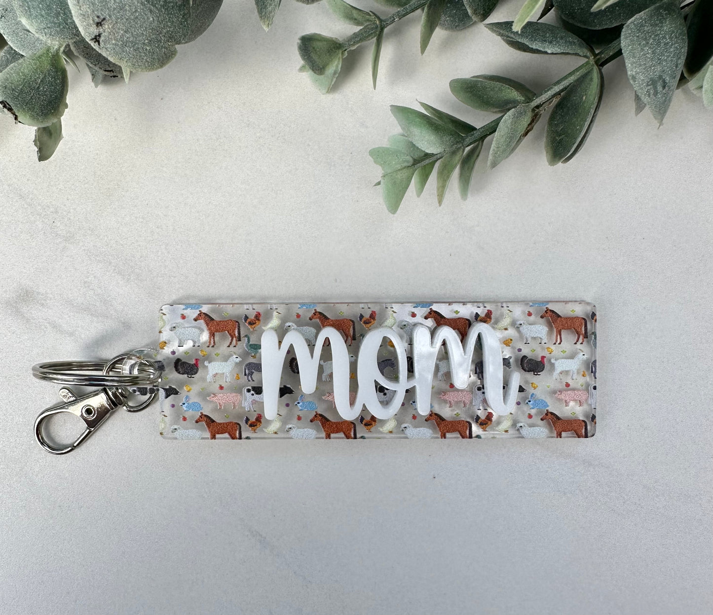 Farm Animal Acrylic Keychain