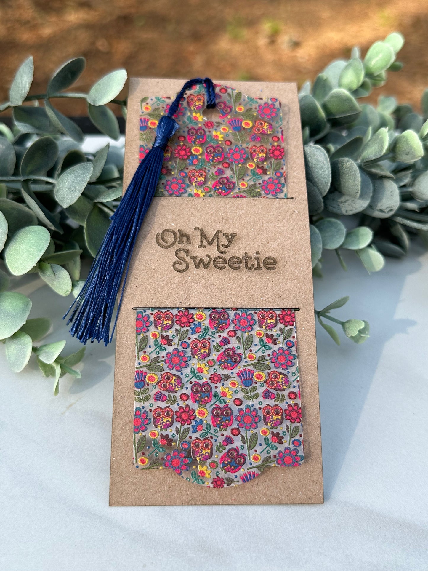 Owl Floral Bookmark