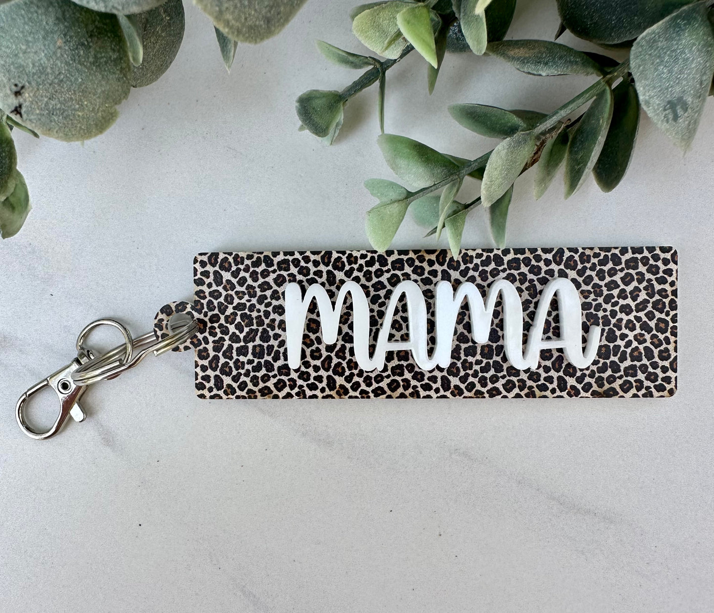 Personalized Cheetah Aycrlic Keychain
