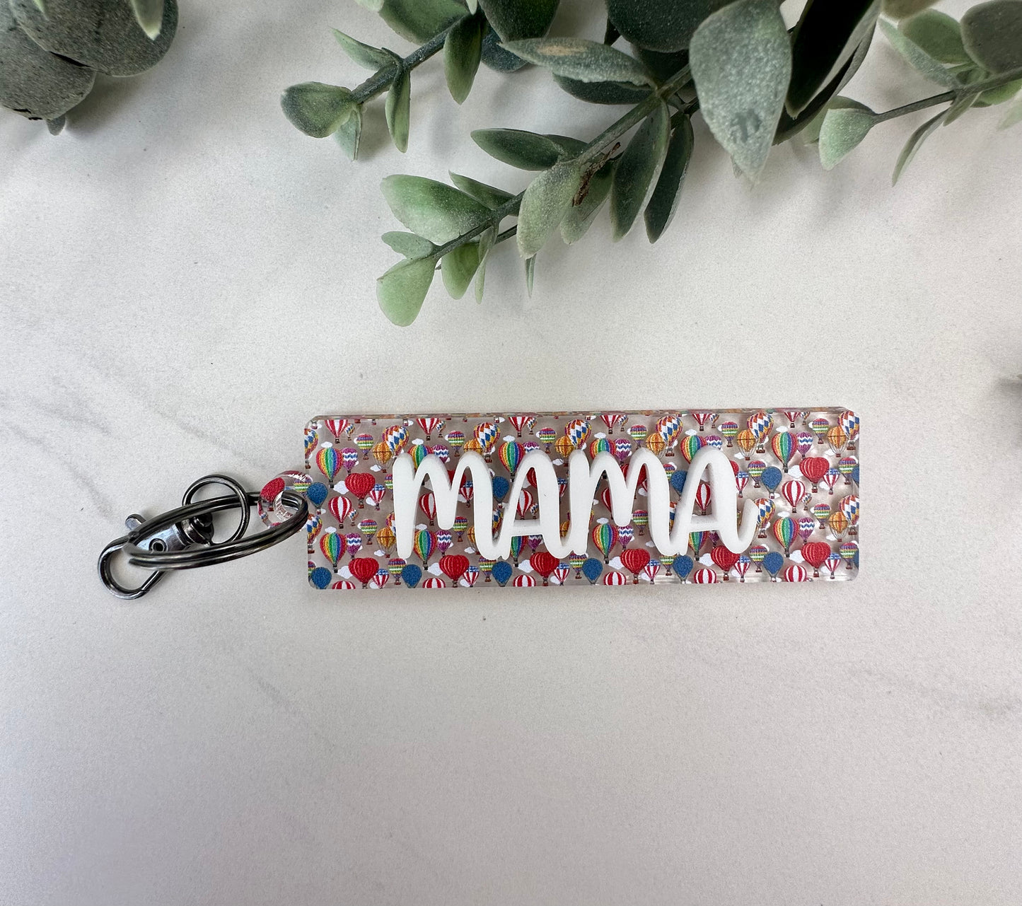 Hot Air Balloon Acrylic Keychain