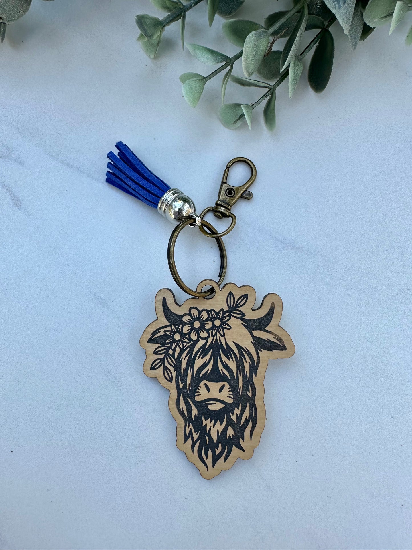 Highland Cow Keychain
