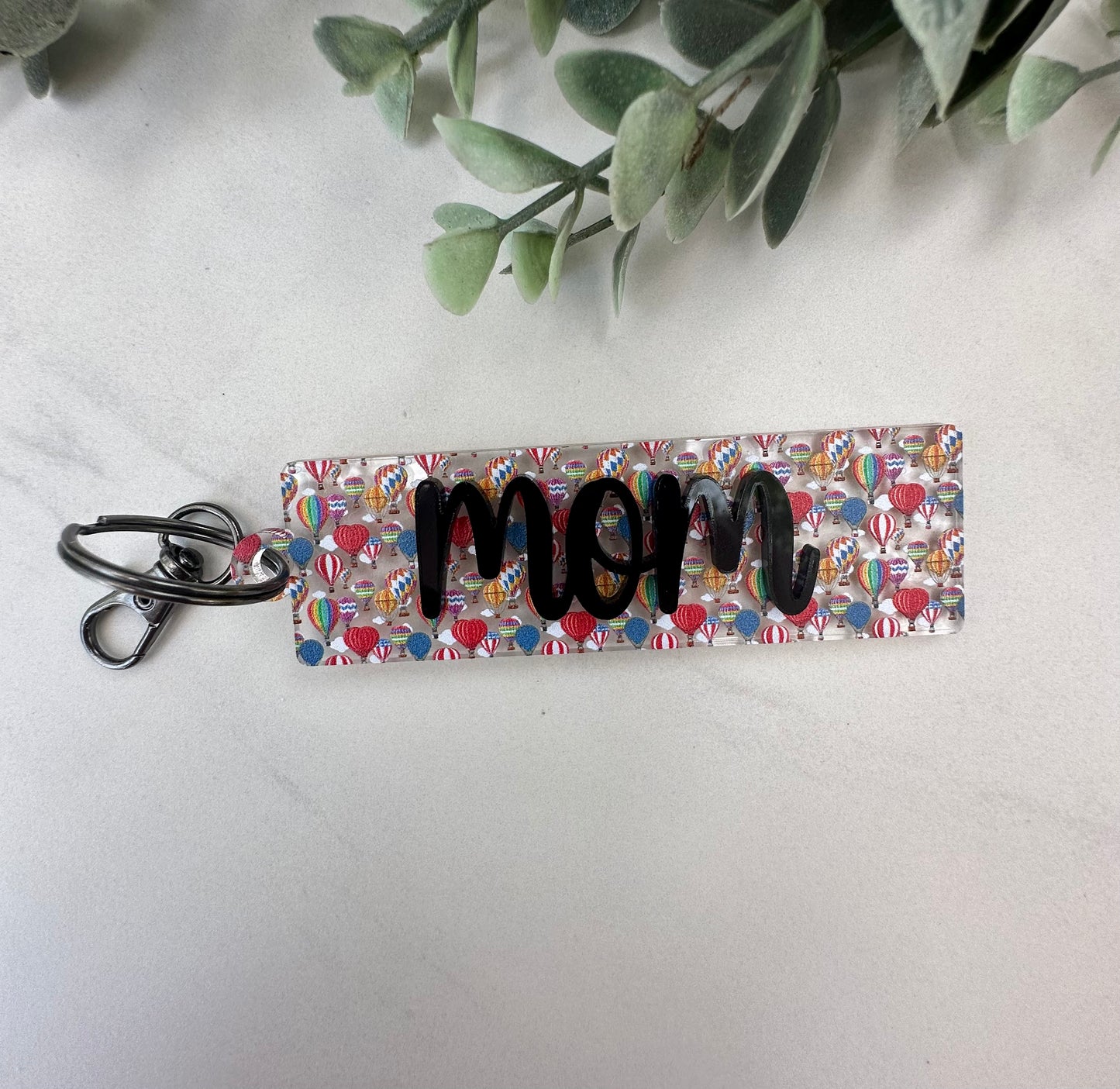 Hot Air Balloon Acrylic Keychain