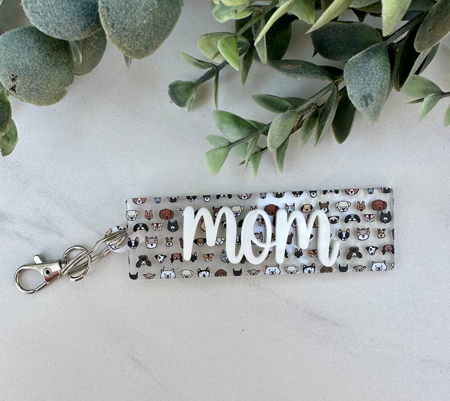 Personalized Multi Dog Acrylic Keychain