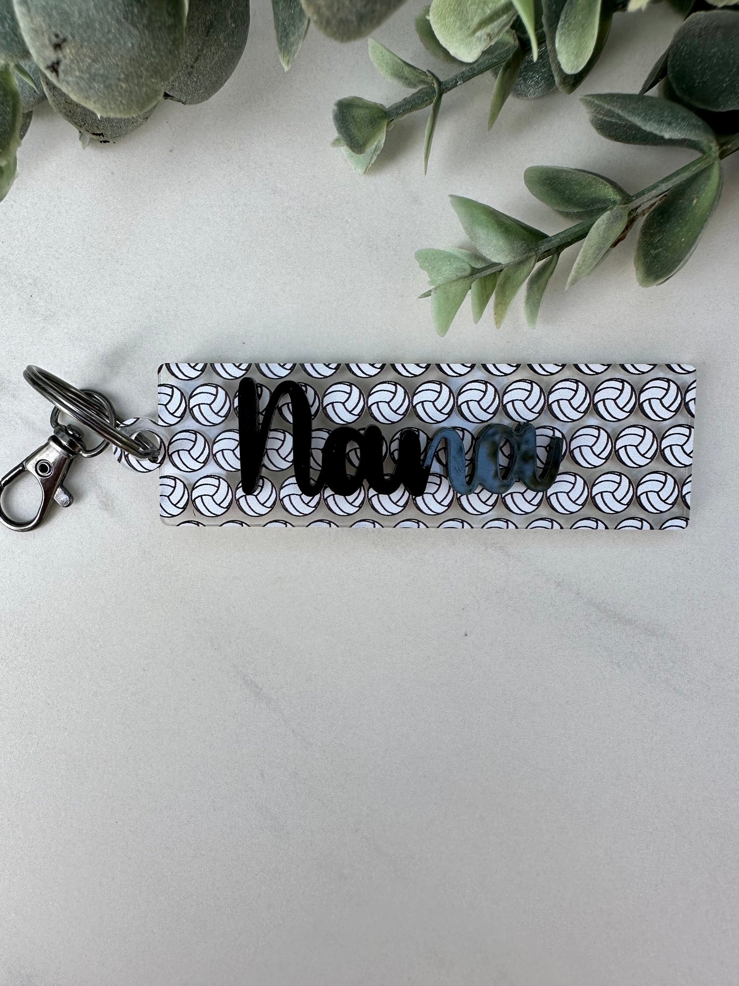 Volleyball Acrylic Keychain