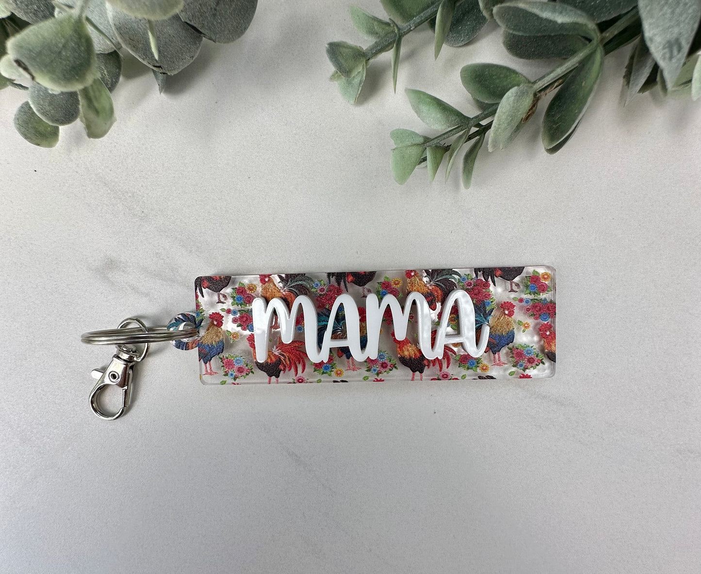 Rooster Acrylic Keychain