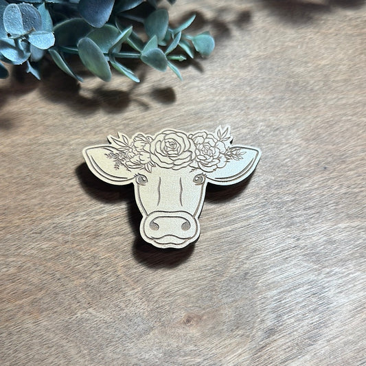 Engraved Cow Magnet