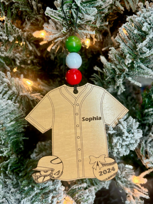 Softball Personalized Ornament