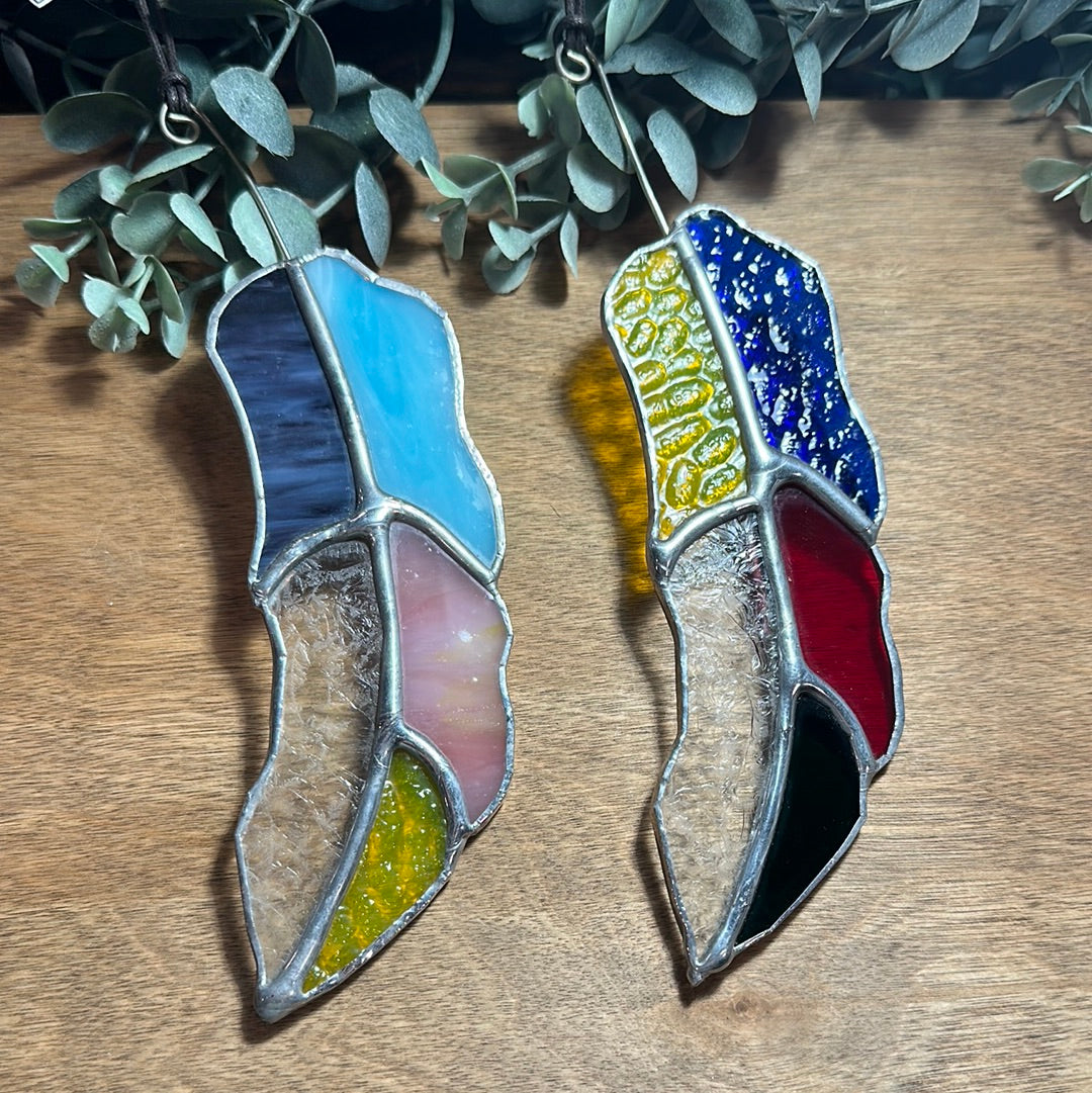 Feather stained glass