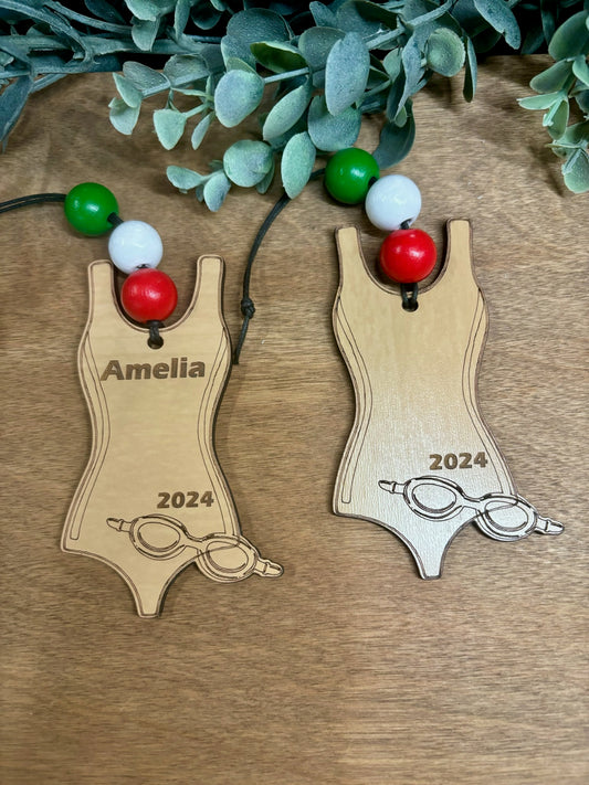 Swimmer Personalized Ornament