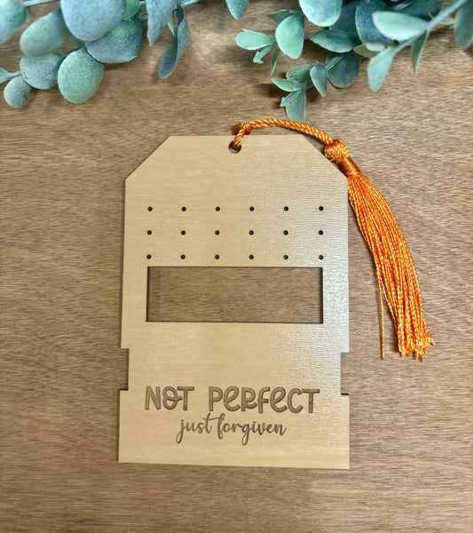 Not Perfect Just Forgiven Travel  Earring Holder