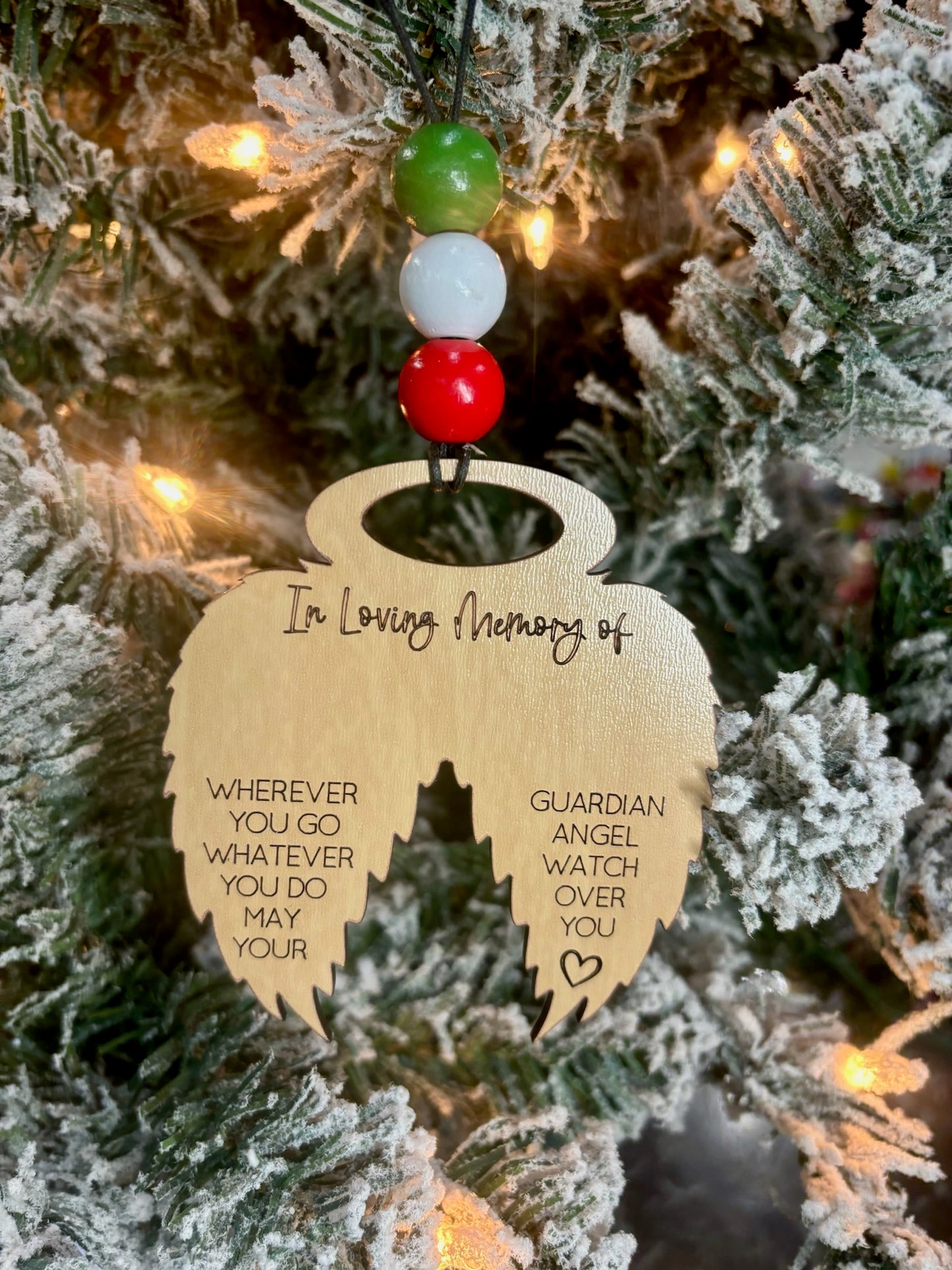 Angel Wings Memorial Personalized Ornament