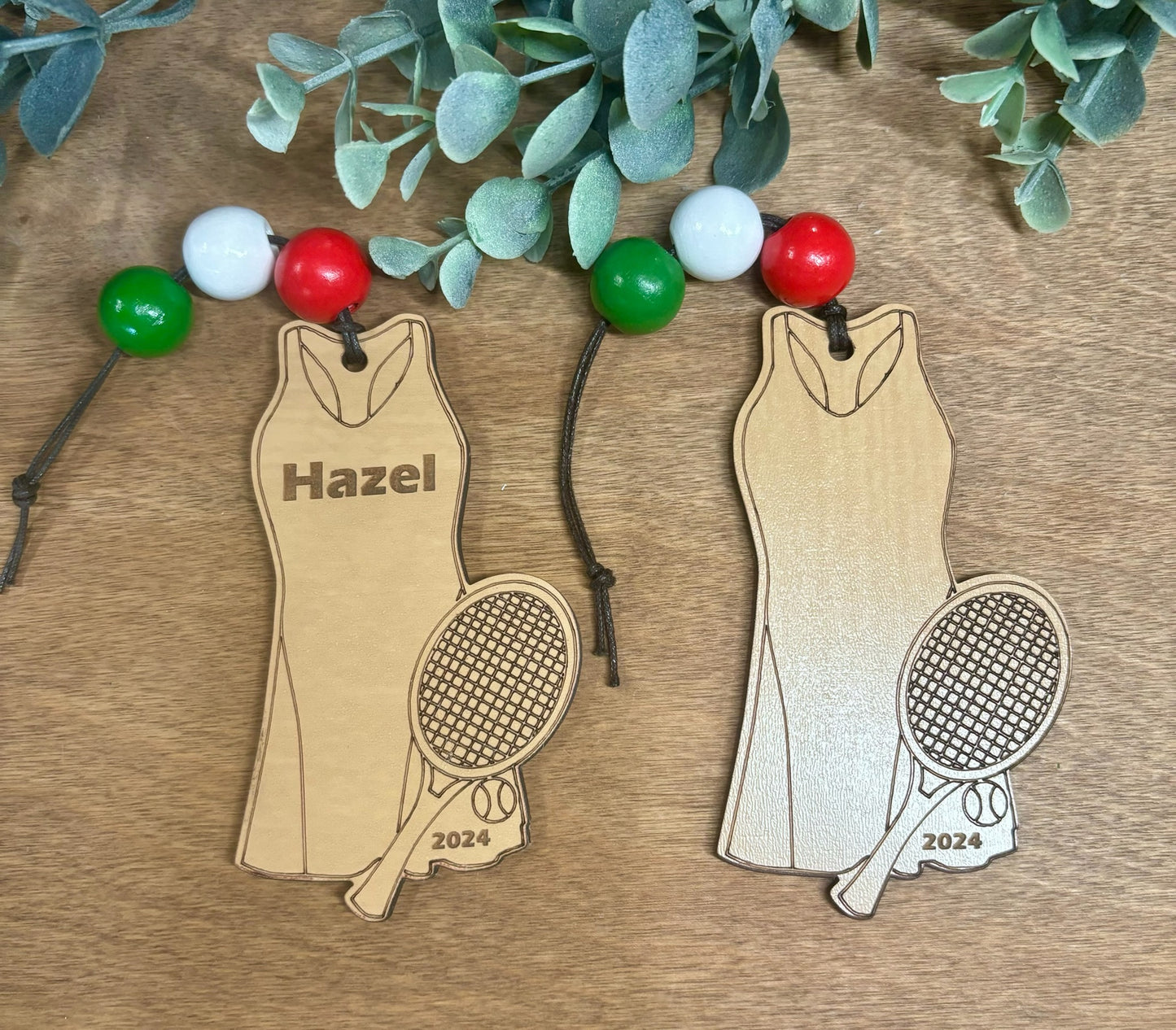 Tennis Girl Personalized Ornament