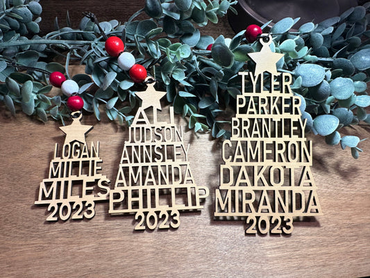 Name Tree Personalized Ornament